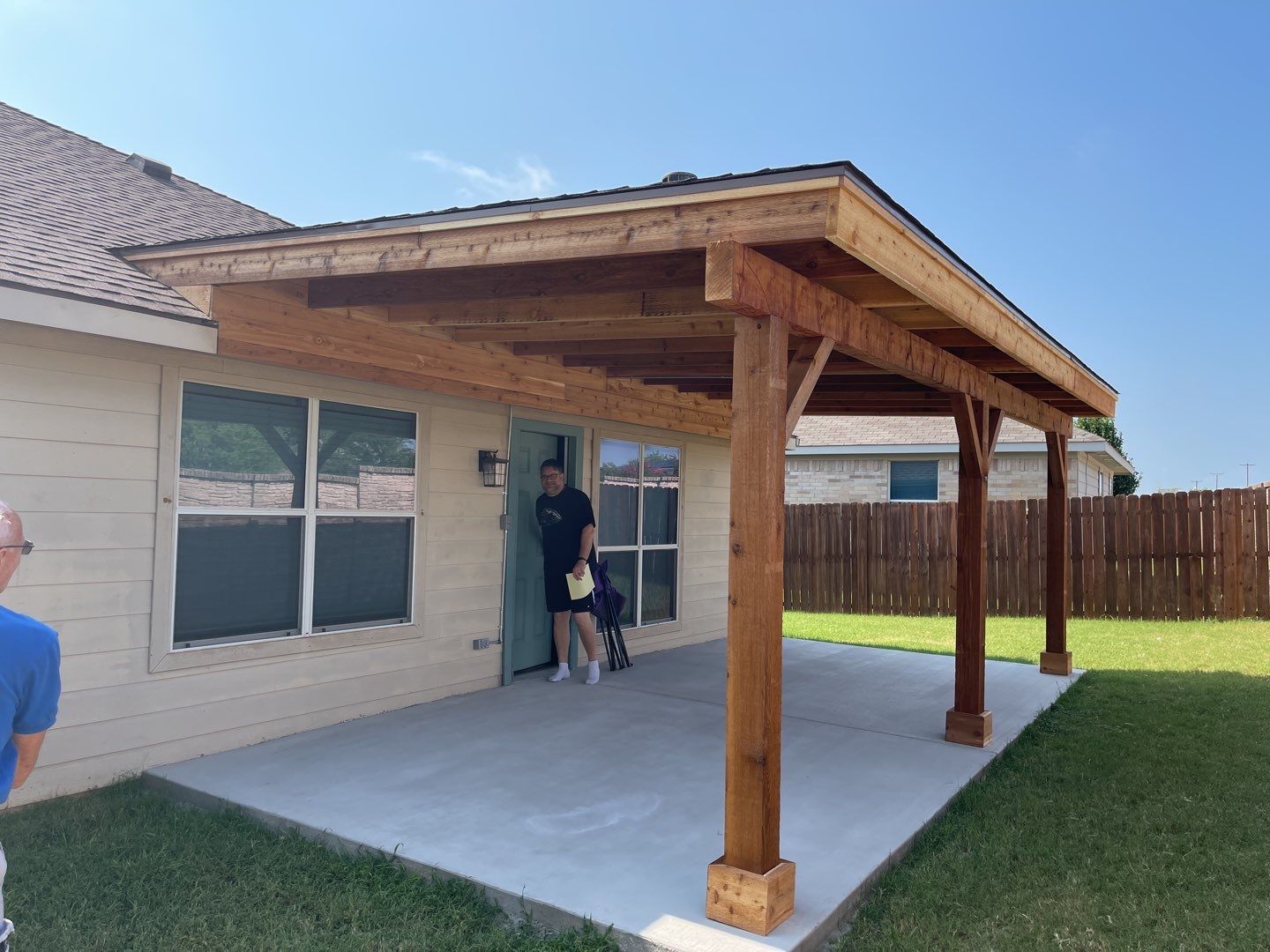 New Patio Addition for a current Client by First United Roofing & Construction