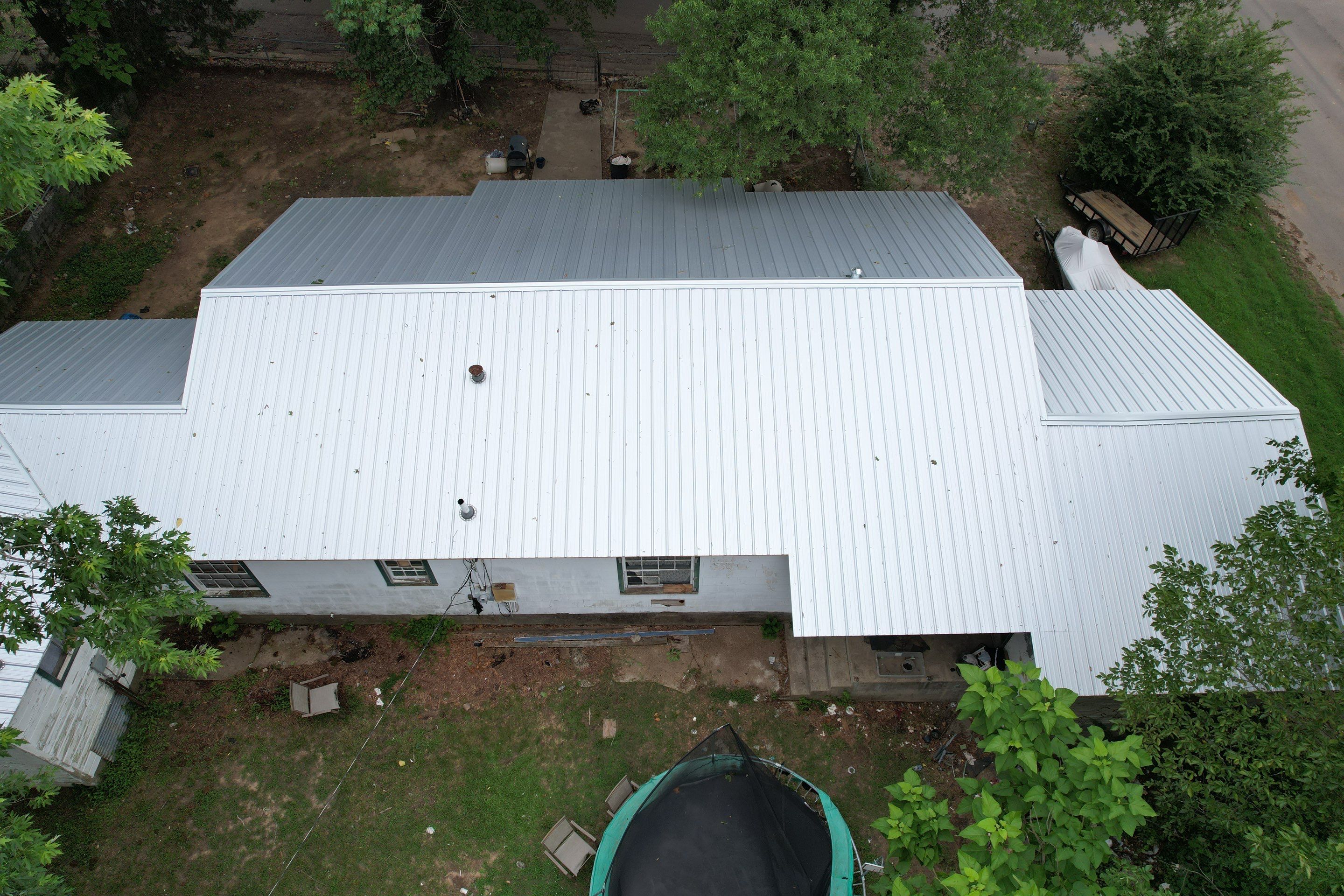 Residential Roofing Installation using 29 Gauge Galvalume Metal by Hostetler Roofing
