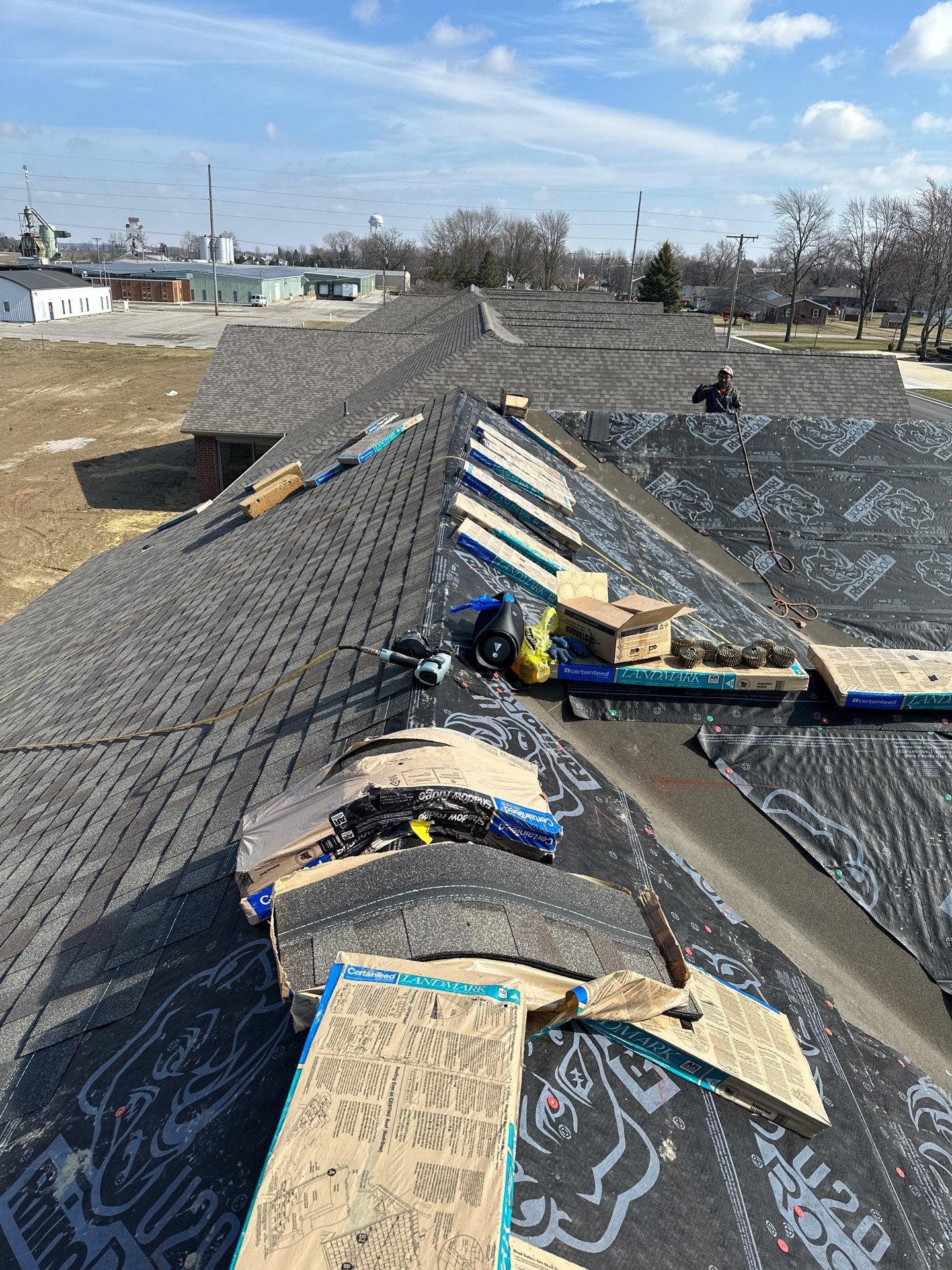 Residential Roofing Installation using CertainTeed Landmark Weathered Wood by Nitro Roofing and Construction
