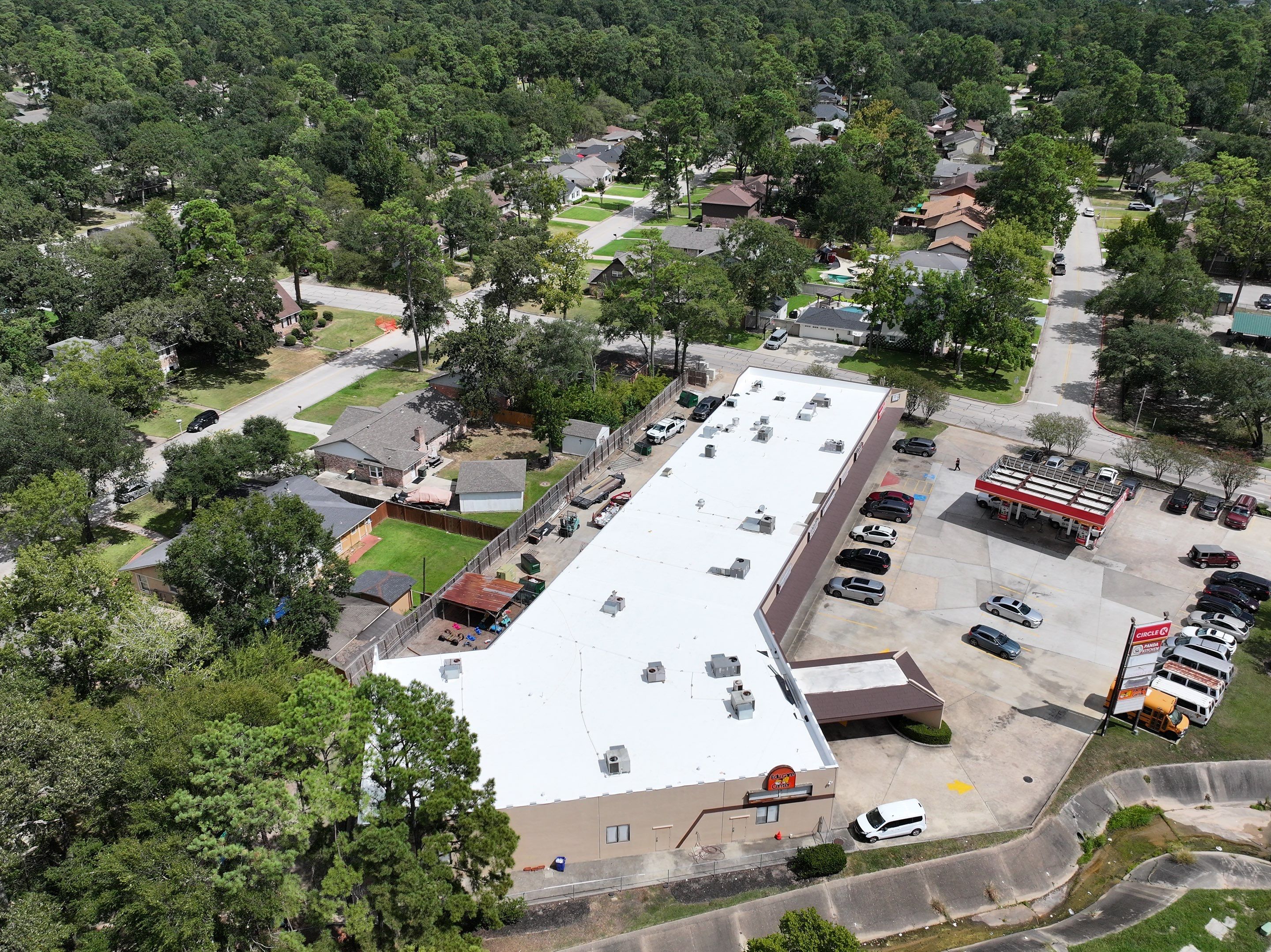 TPO Commercial Roof Replacement in The Woodlands by Abbott Roofing Company