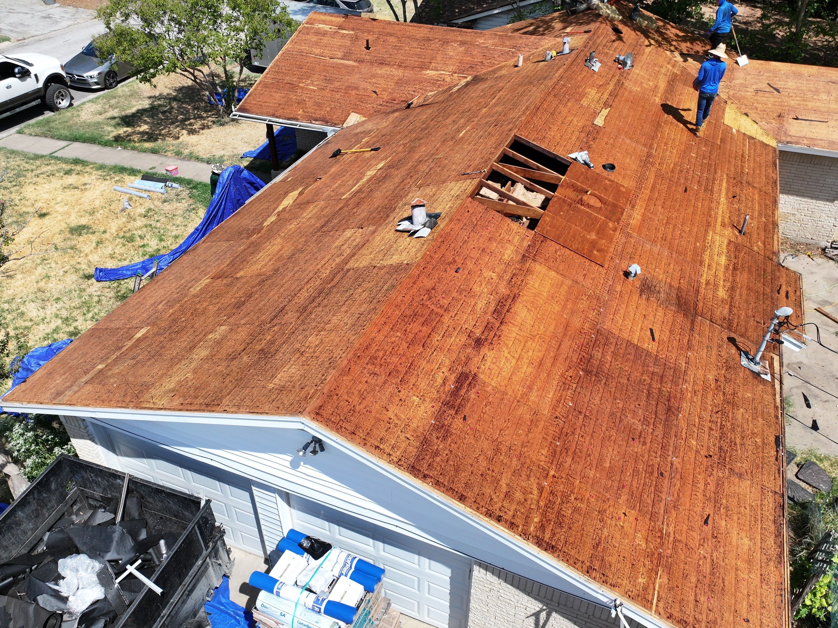 Residential reroof redeck using Certainteed landmark burnt Siena by Becker Roofing and Exteriors