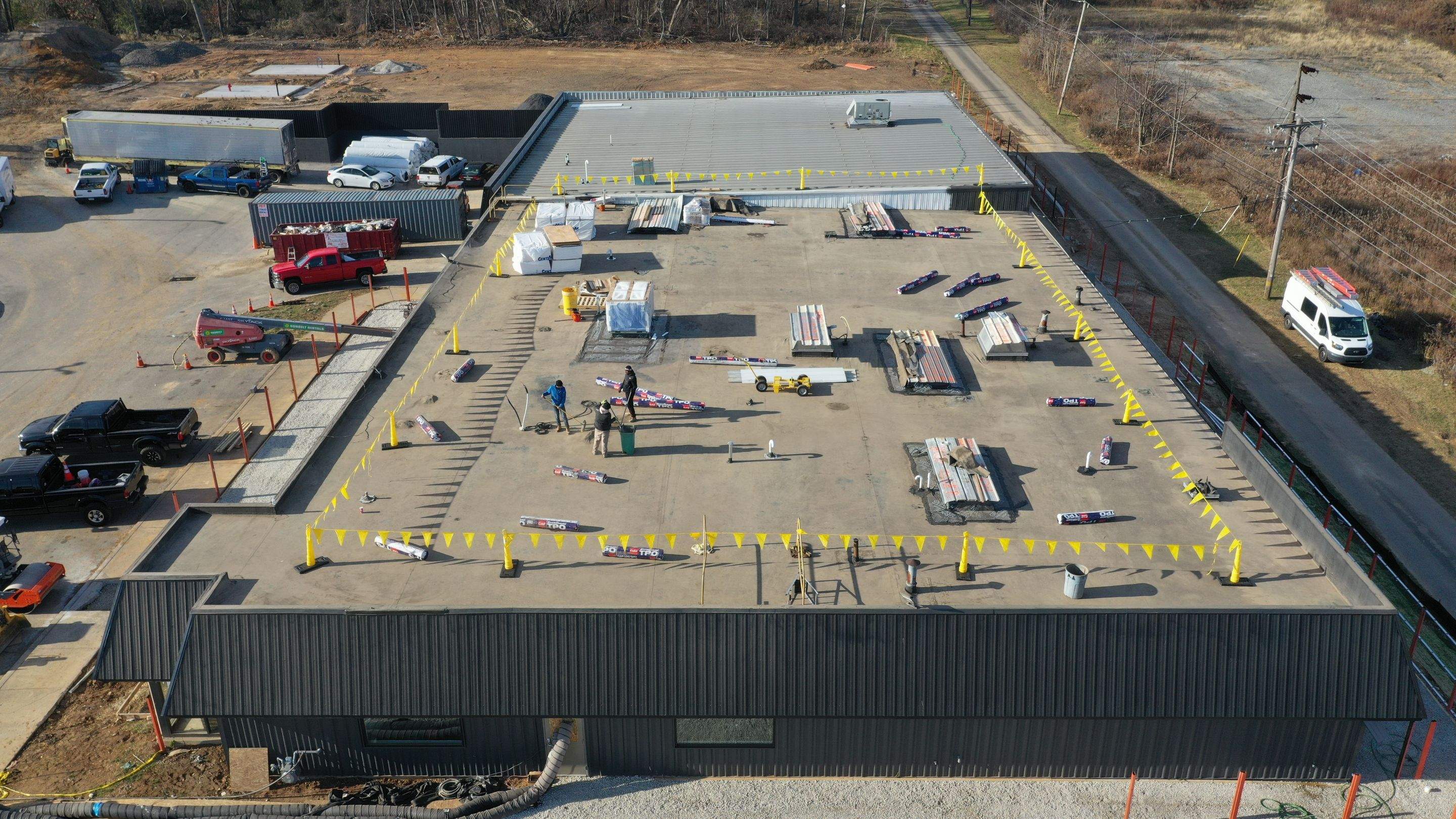 Commercial Roofing Installation using GAF TPO by All Site Roofing