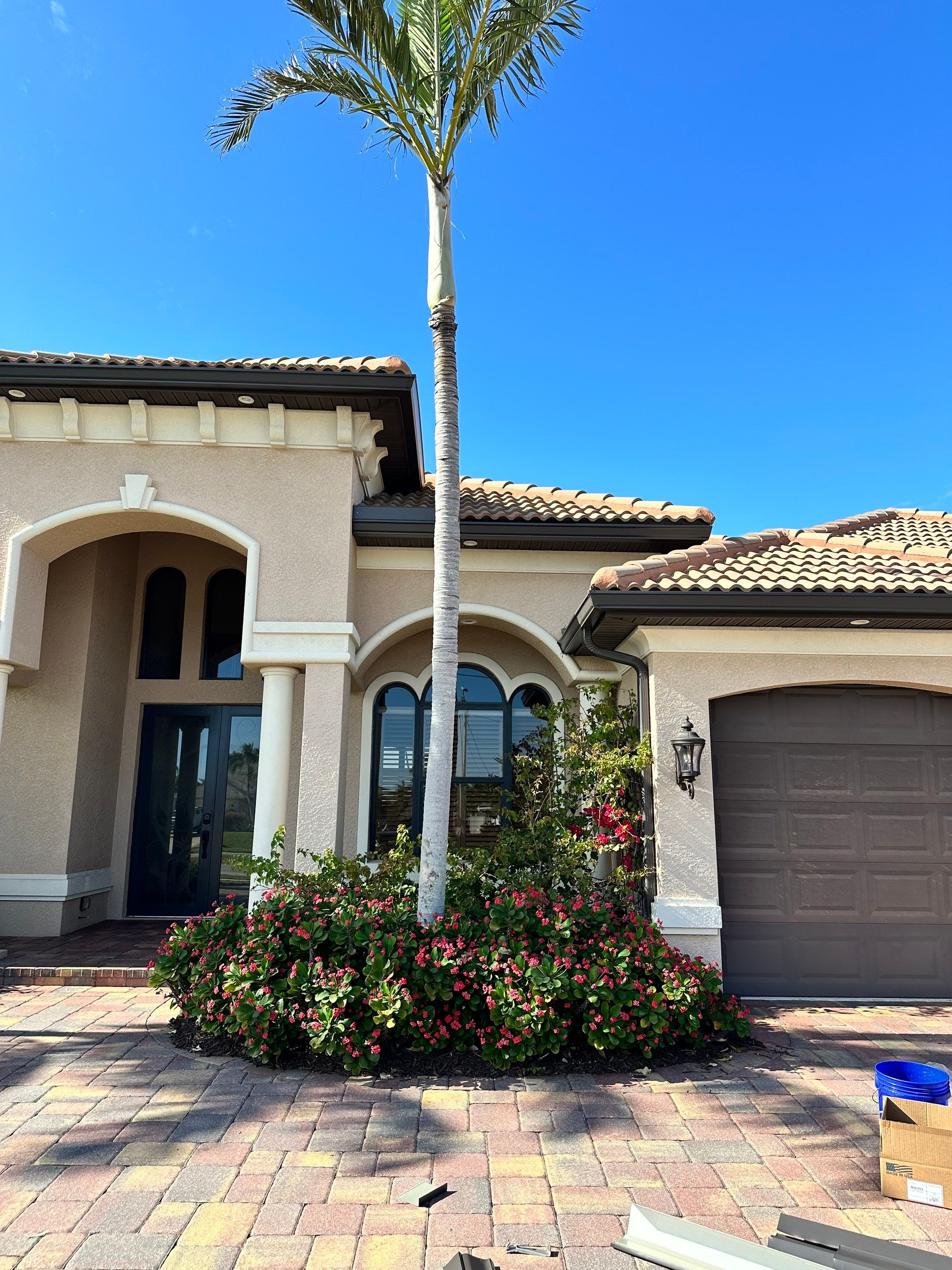 Bronze Downspout Installation in Cape Coral FL by Gutter Professors