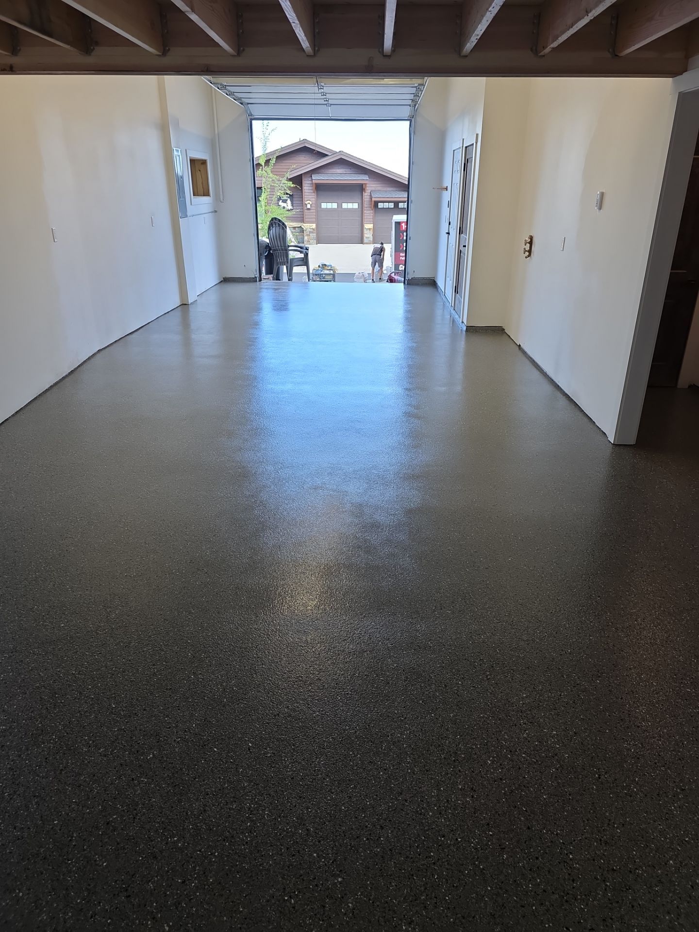 Garage Transformation using Slate Hybrid by Croc Coatings, LLC