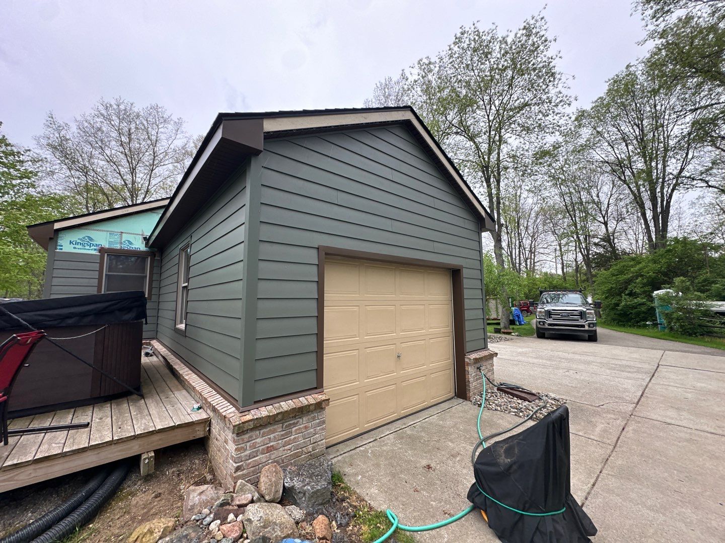 Siding Replacement using Alside S7 Cedar Mill Grain Composite by 180 Contractors