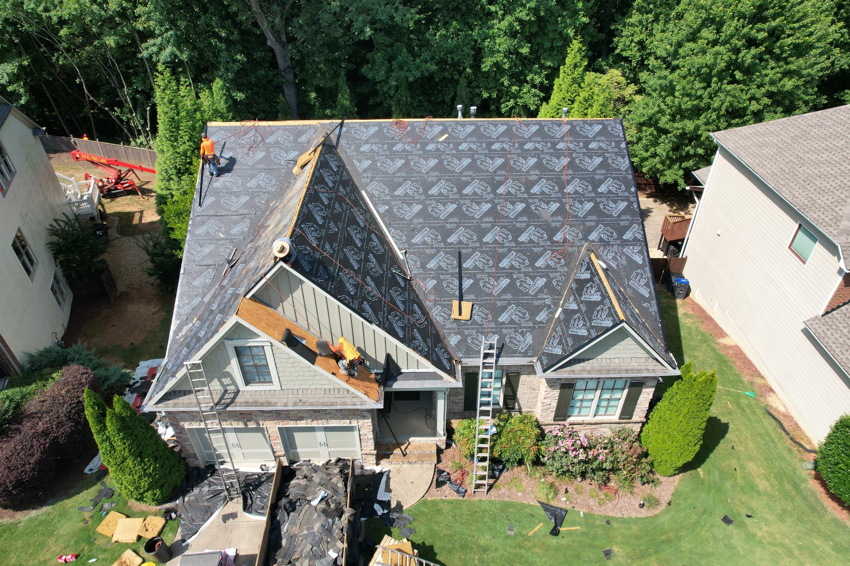 Residential Roofing Installation using Owens Corning Quary Gray by Inspector Roofing and Restoration