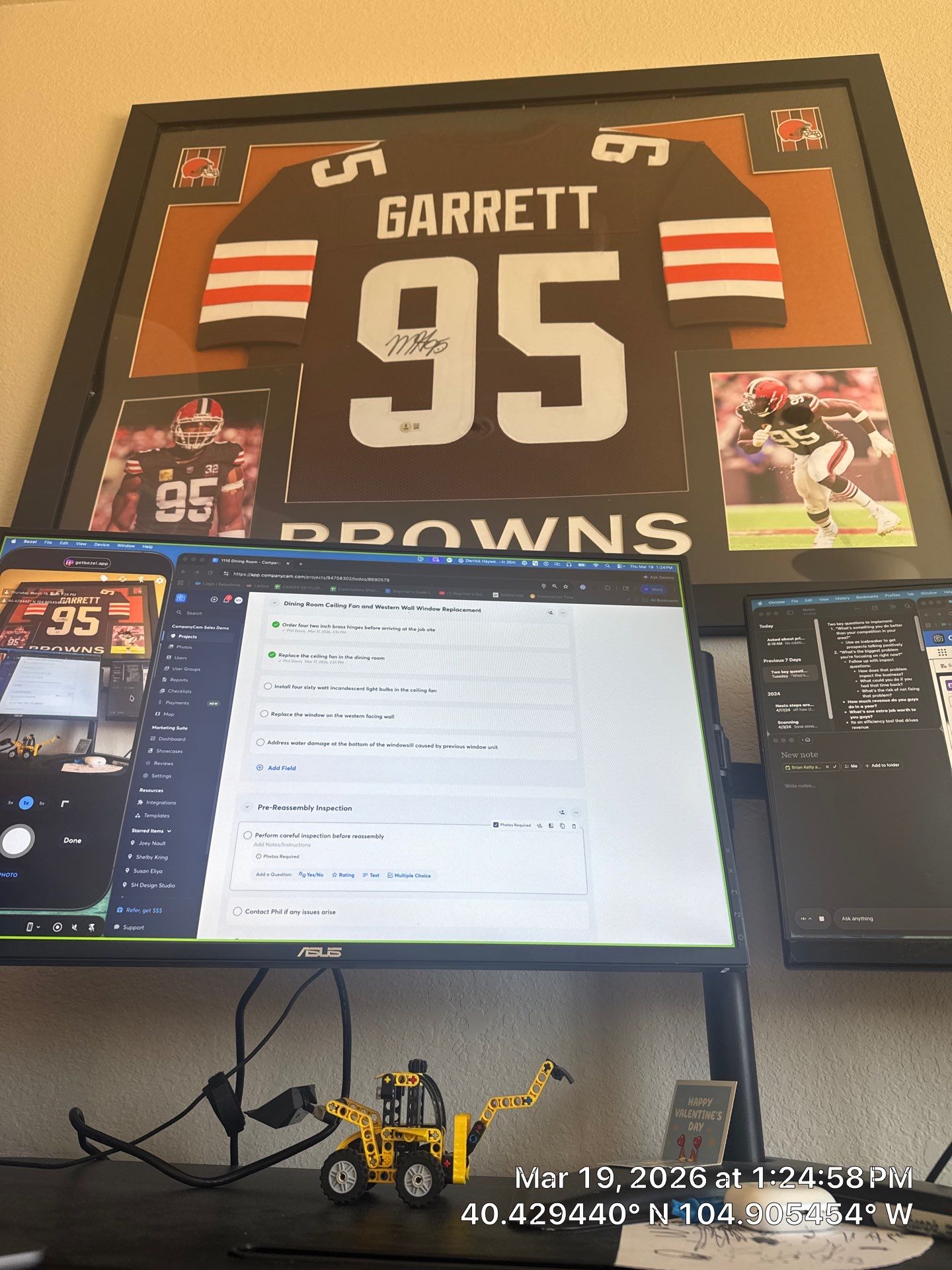 Home Office Setup with Dual Monitor Workstation in Windsor, CO by CompanyCam Sales Demo