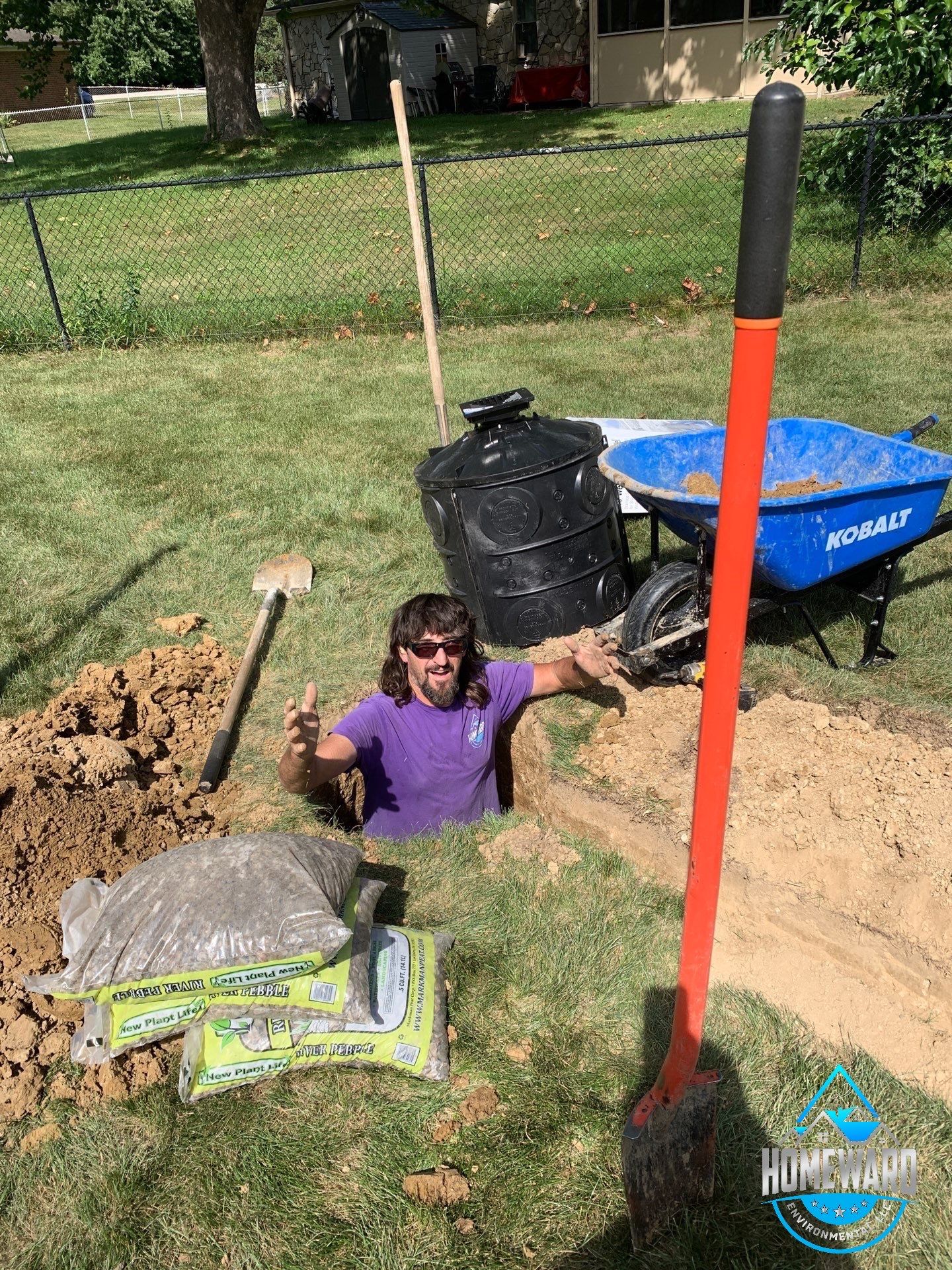 Buried Downspout Extensions  by Homeward Environmental LLC