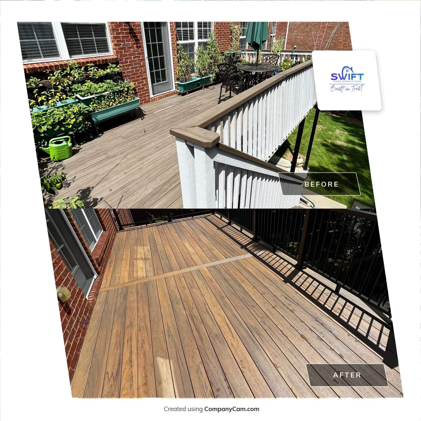 Elevated TimberTech Composite Deck Installation in Cumming by Swift Home Renovations