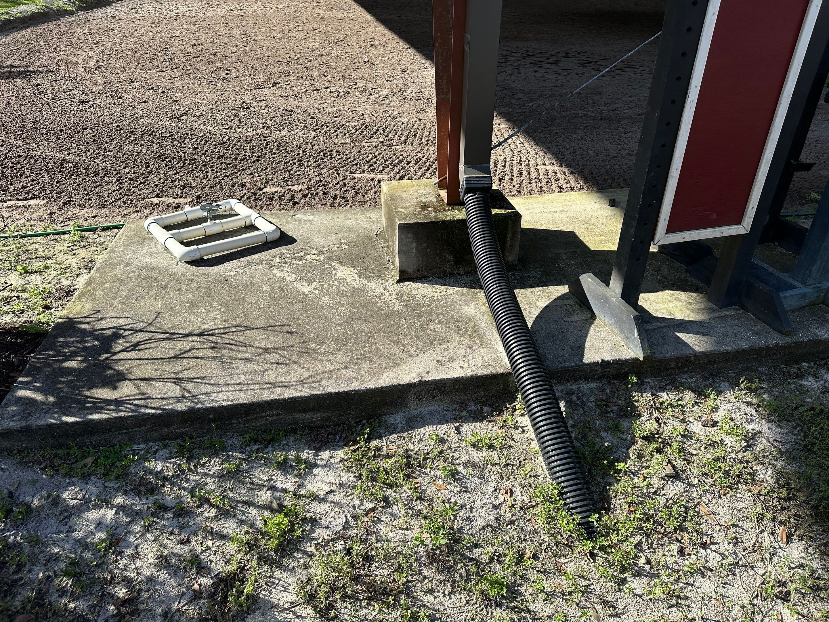 Vinyl Horse Fence & Concrete Pier Cleaning at Lesley Cox Equestrian, Parrish, FL | Sunshine AquaWash by Sunshine AquaWash