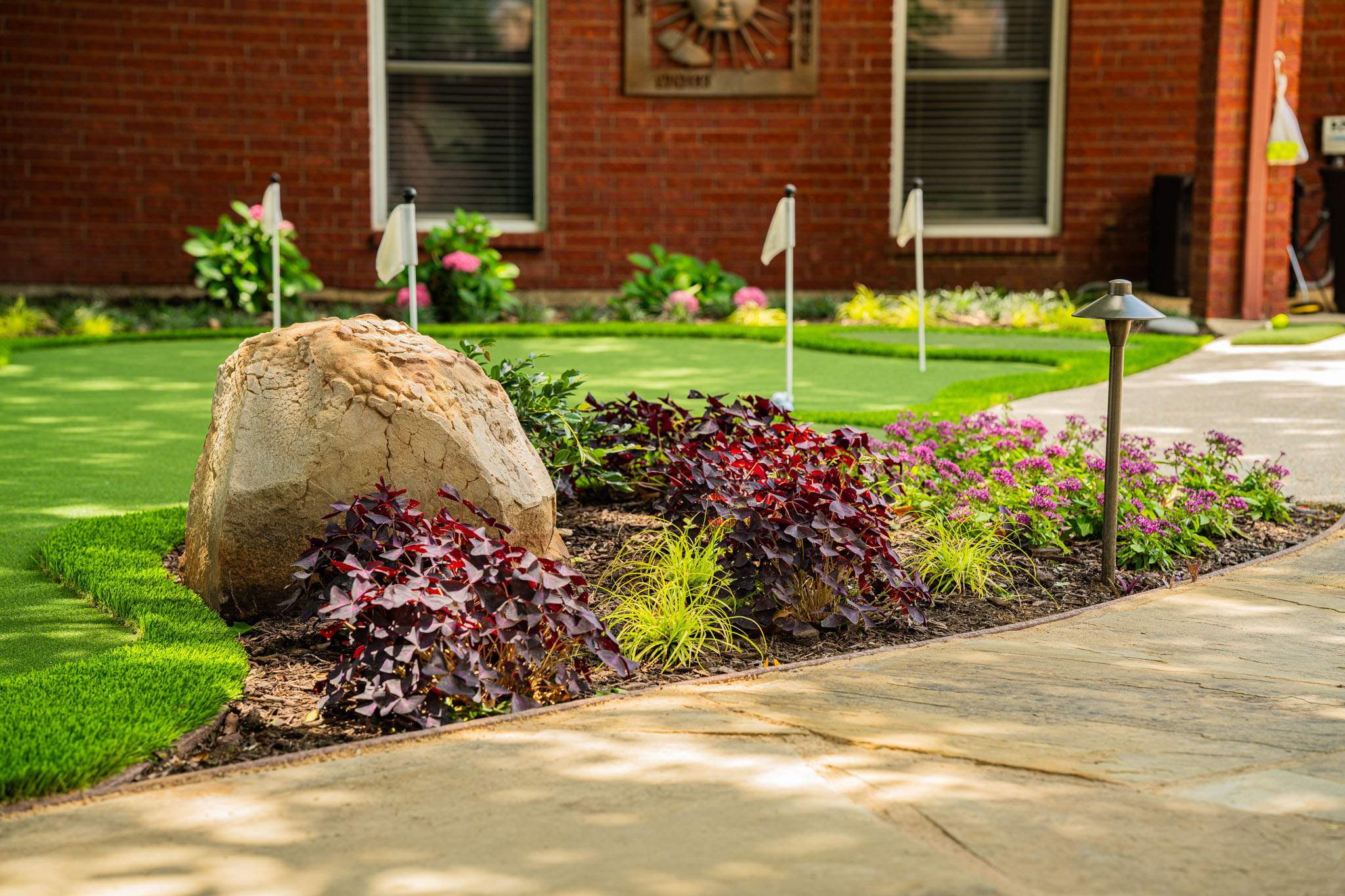 Disjointed to Defined Landscaping by Complete Exterior Solutions