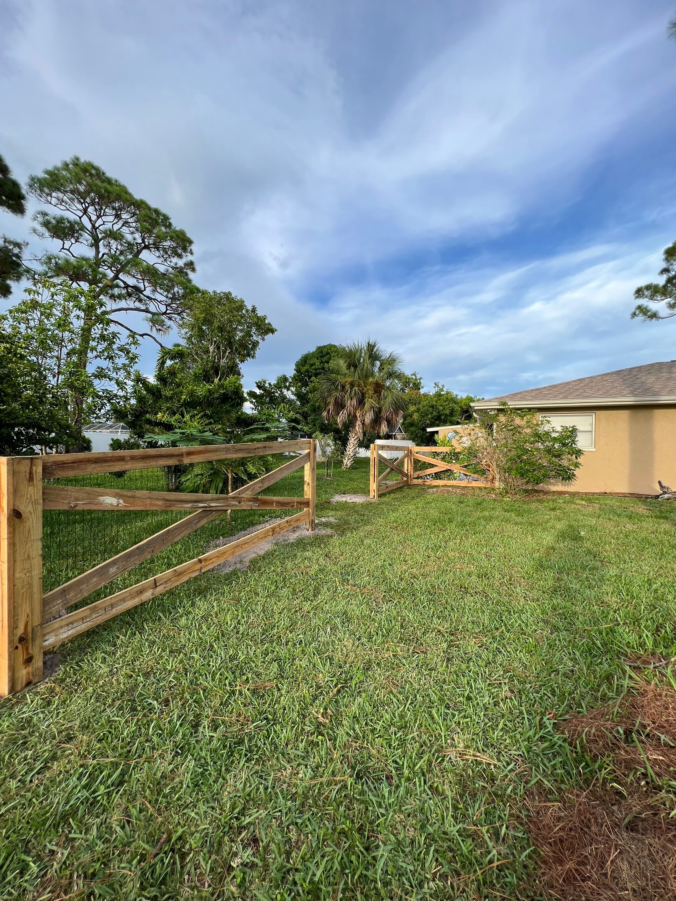 Wood Fence Installation using 4x10 Ranch Gate  by Asap fence and gates, LLC