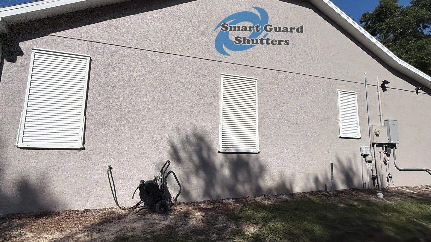 Hurricane Protection in White by Smart Guard Shutters