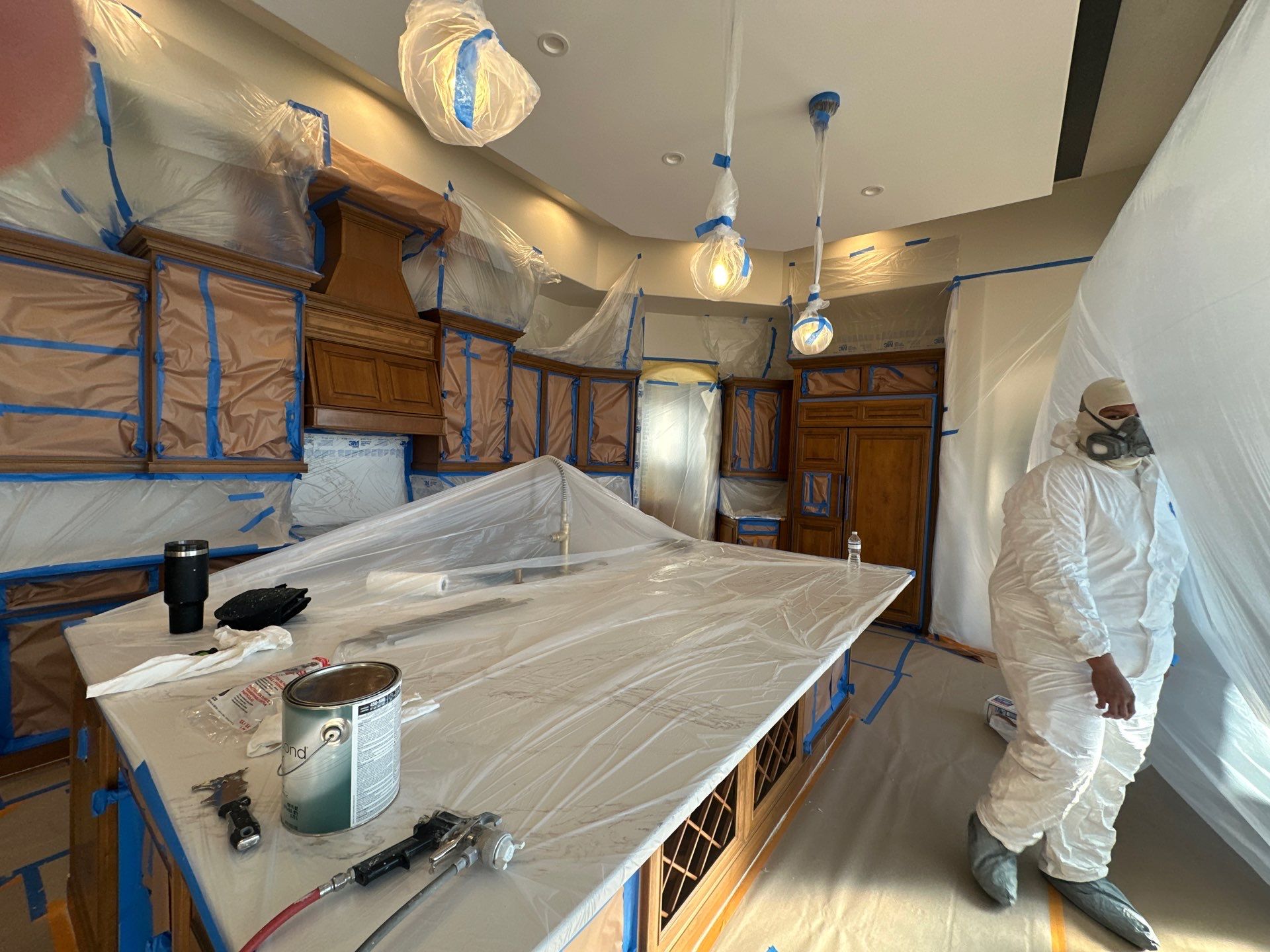 Two Tone Cabinets Repaint by Fresh Coat Painters