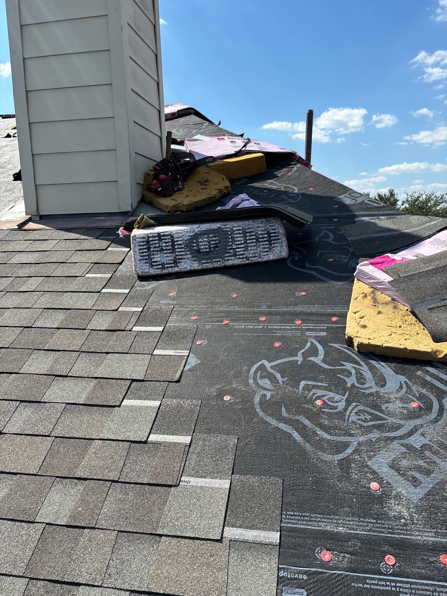 Residential Roofing Installation using Owen's Corning Duration (Lifetime) Shingles by Roof Repair Company
