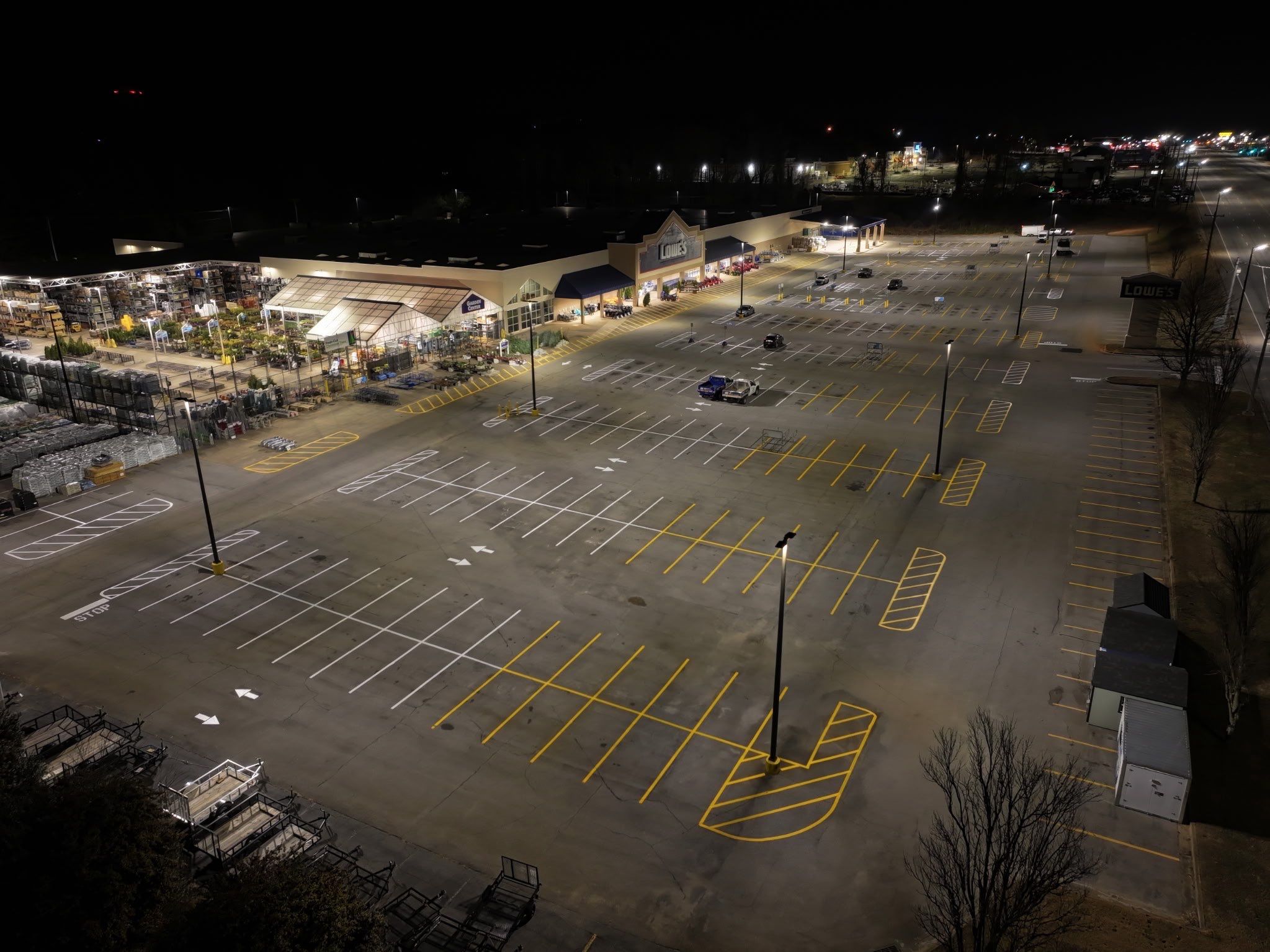 Parking Lot Re-stripe for Lowes by Spade Construction