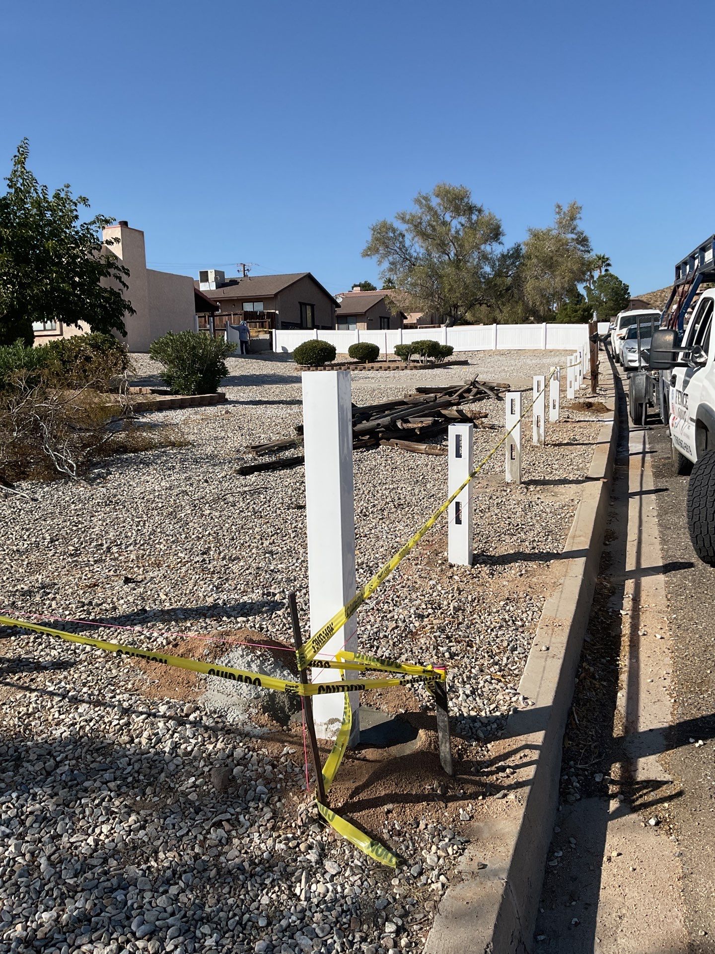 4' and 6' Privacy Vinyl with 2-Rail Ranch Style Vinyl Fence by Fence Guys Inc.
