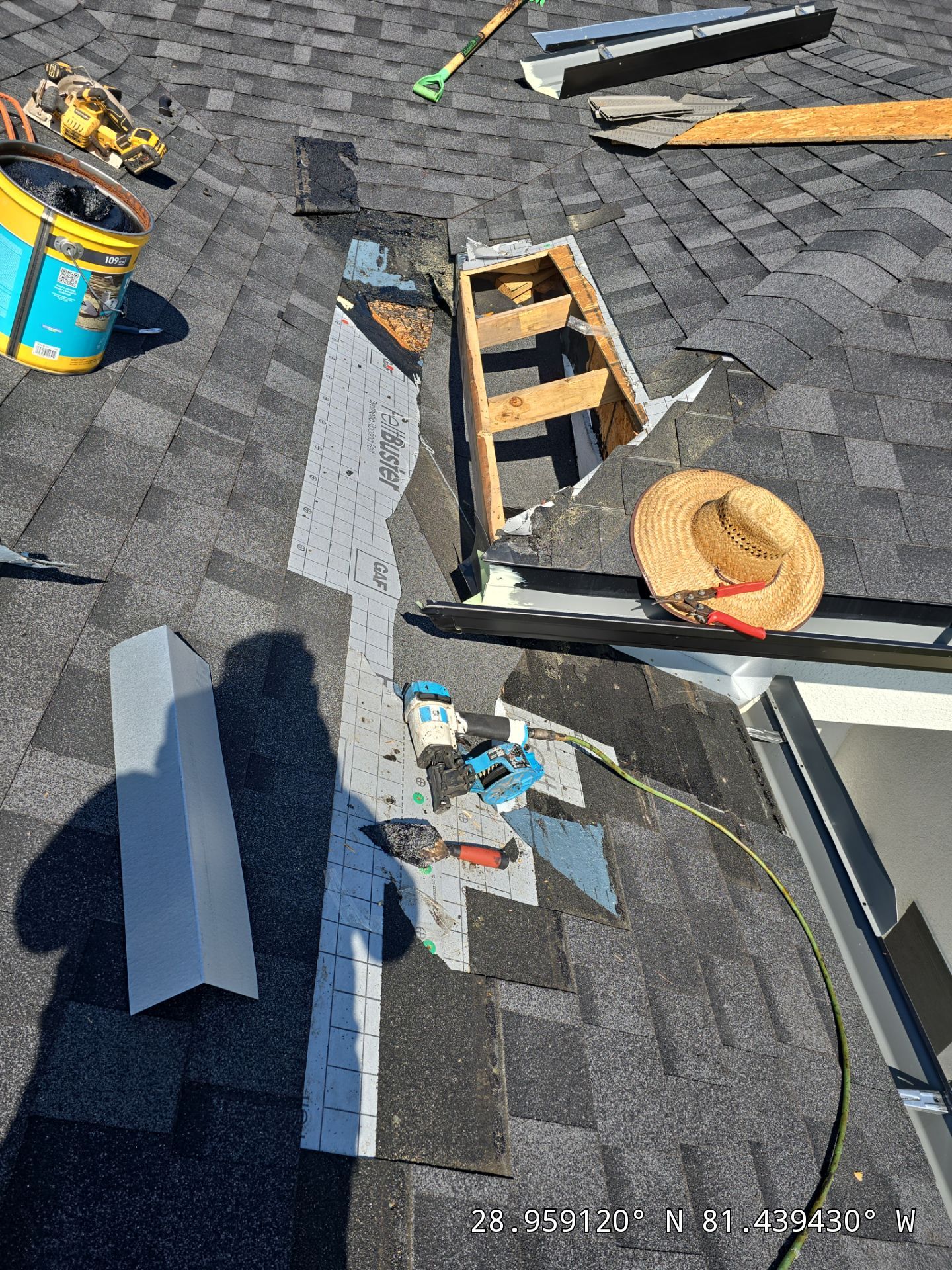 GAF Asphalt Shingle Roof Replacement with Skylight in Eustis by Fortified Roofing Solutions Corp.