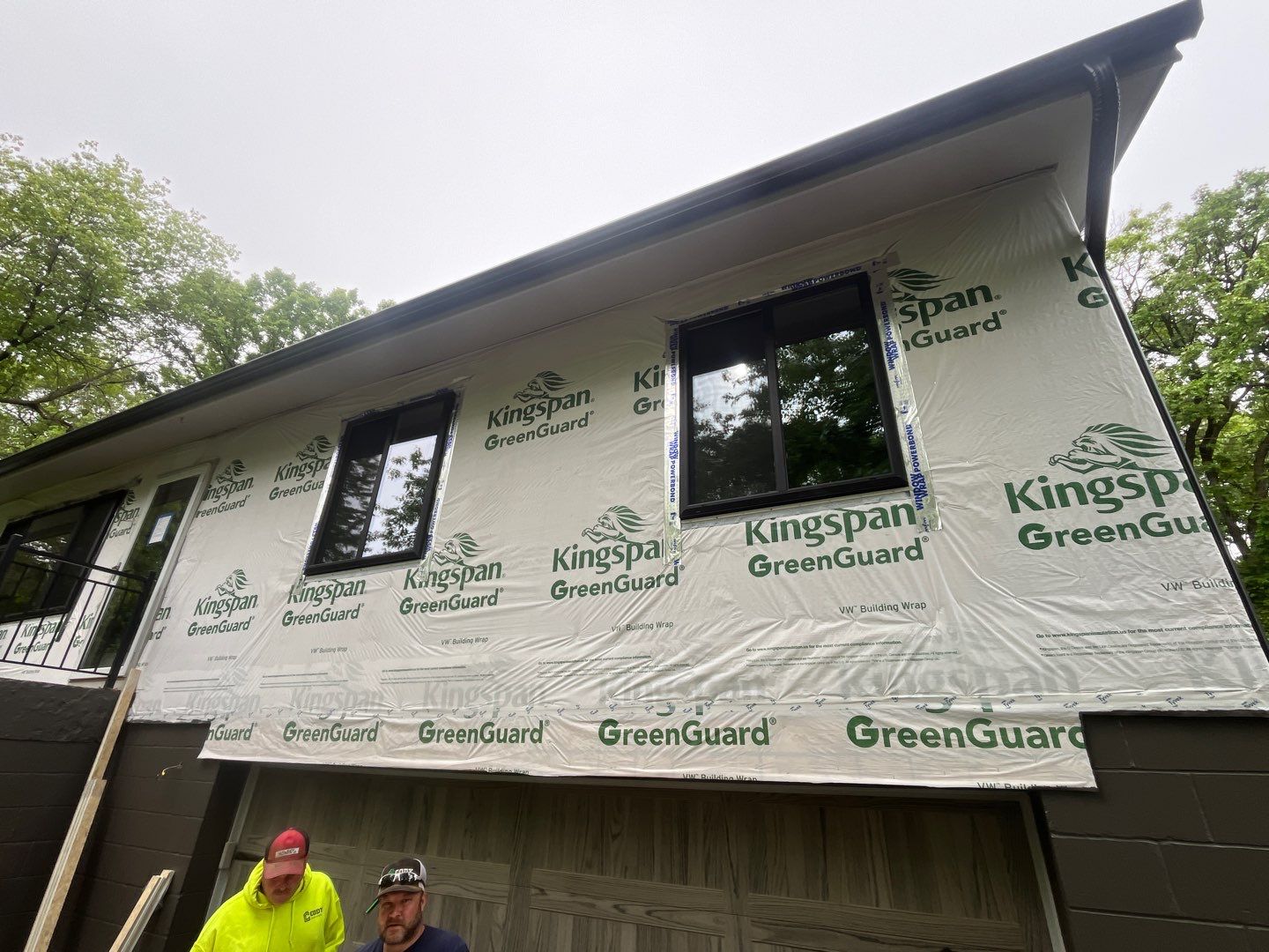 Premium Exterior Remodel – Alside Charter Oak Siding, Hayfield Black Frame Windows, Edco Soffit & Fascia by First Impressions Exteriors