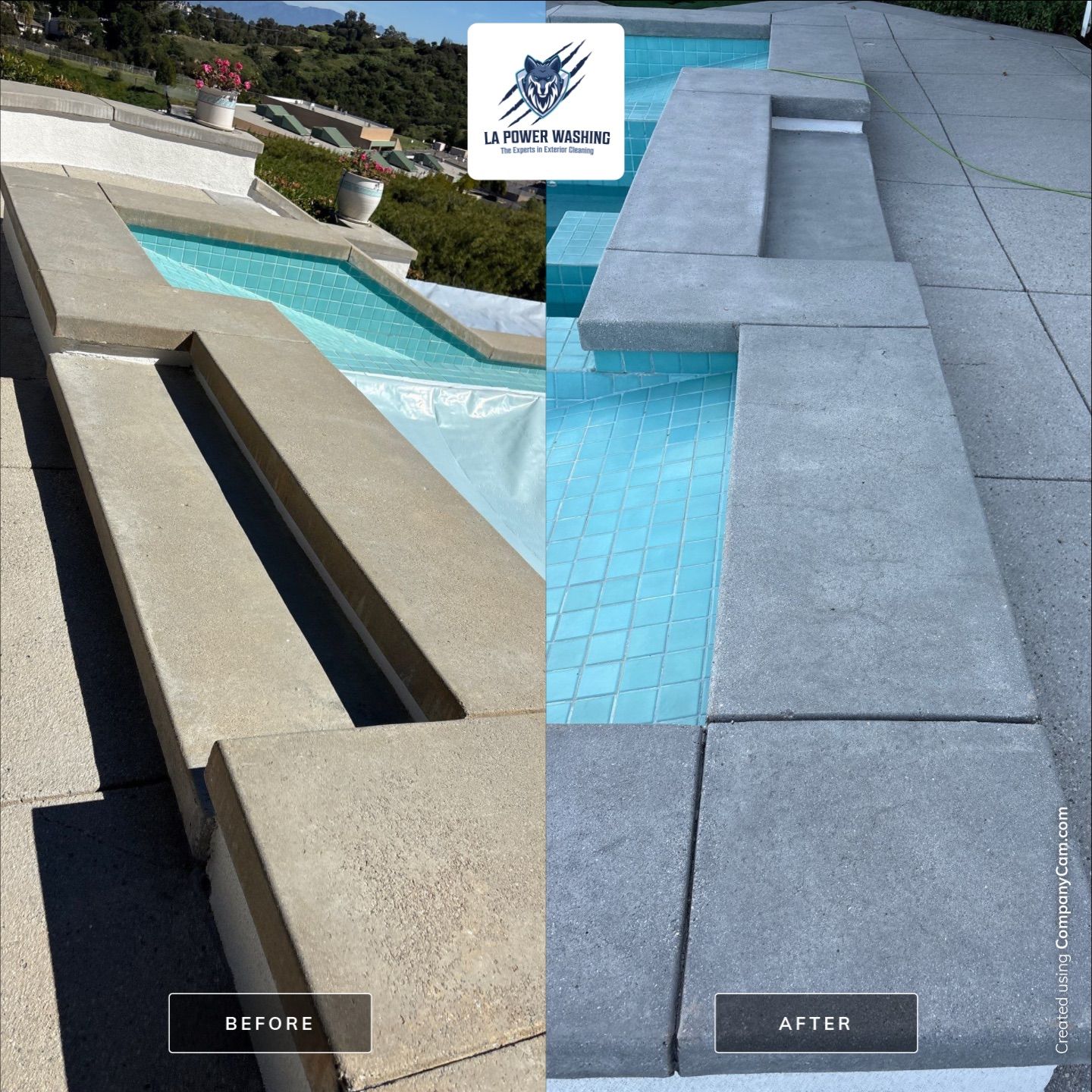 Concrete Cleaning With Sandblasting & Sealing  by La Power Washing Inc 