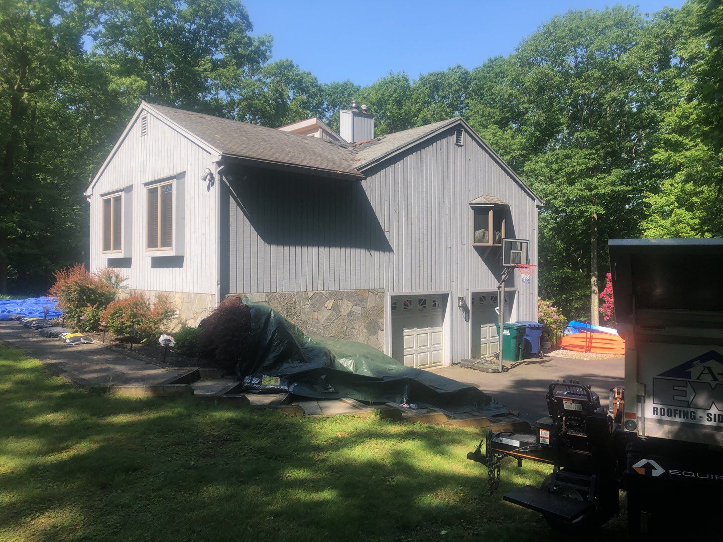 Residential Roofing Installation using Owens Corning Duration Brownwood by A Plus Exterior