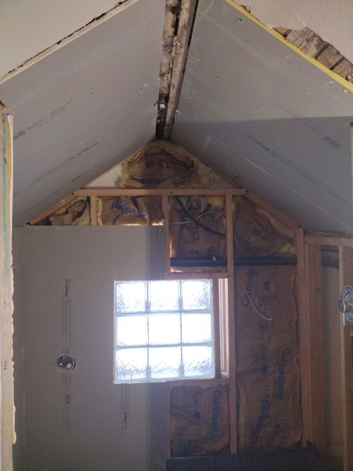 Shower Remodel & Ceiling Restoration – Correcting Water Damage and Rebuilding Right by Johnny Five Construction 