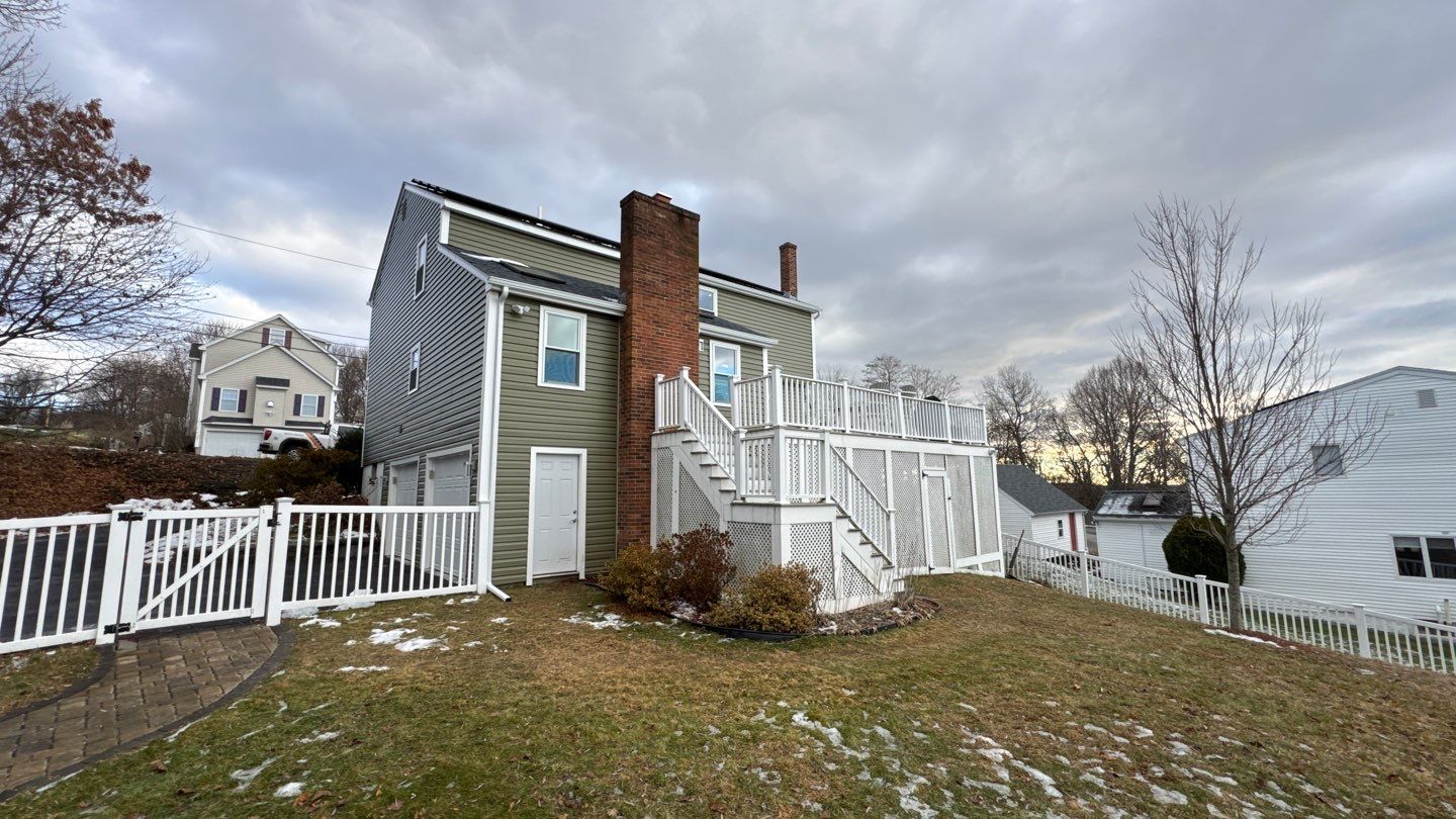 Complete Exterior Home Transformation with CertainTeed Dutch Lap Siding, Windows, Custom Door & Deck Repairs by Sensible Home Solutions