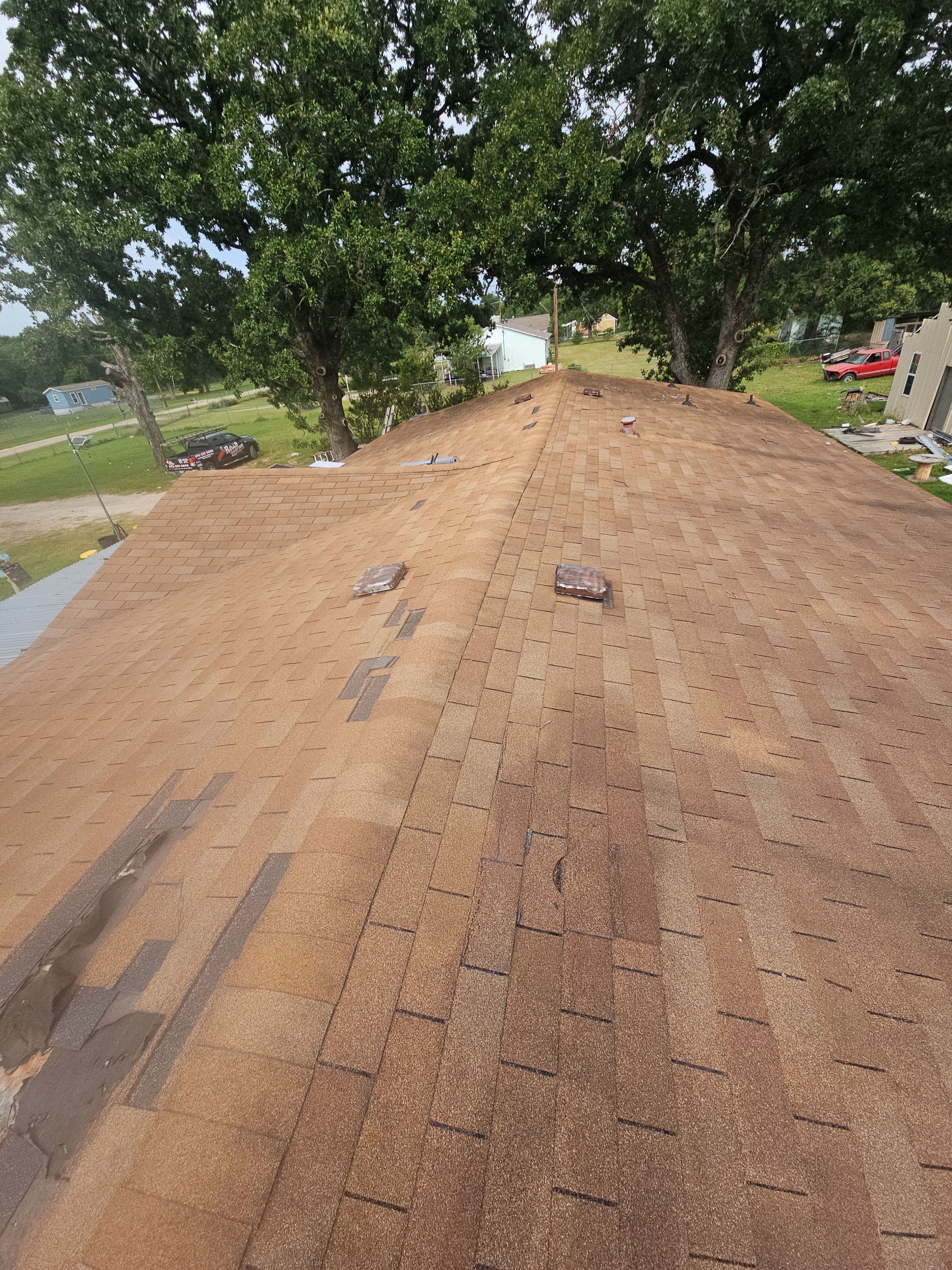 Project in Kemp by road roofing llc