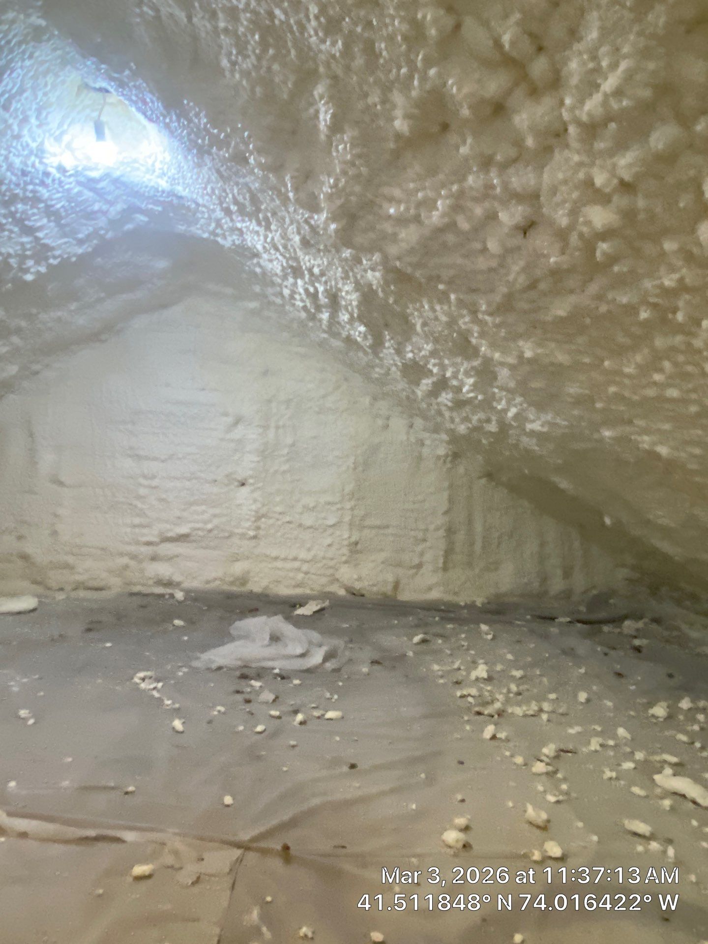 Attic Insulation using open cell spray foam by NYS Foam & Energy