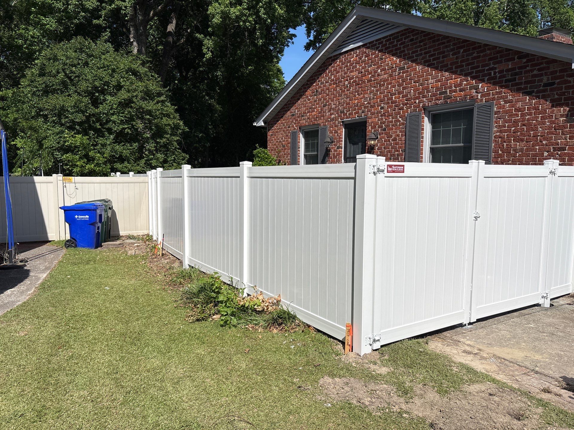 Project in Greenville, NC by Superior Fence and Rail