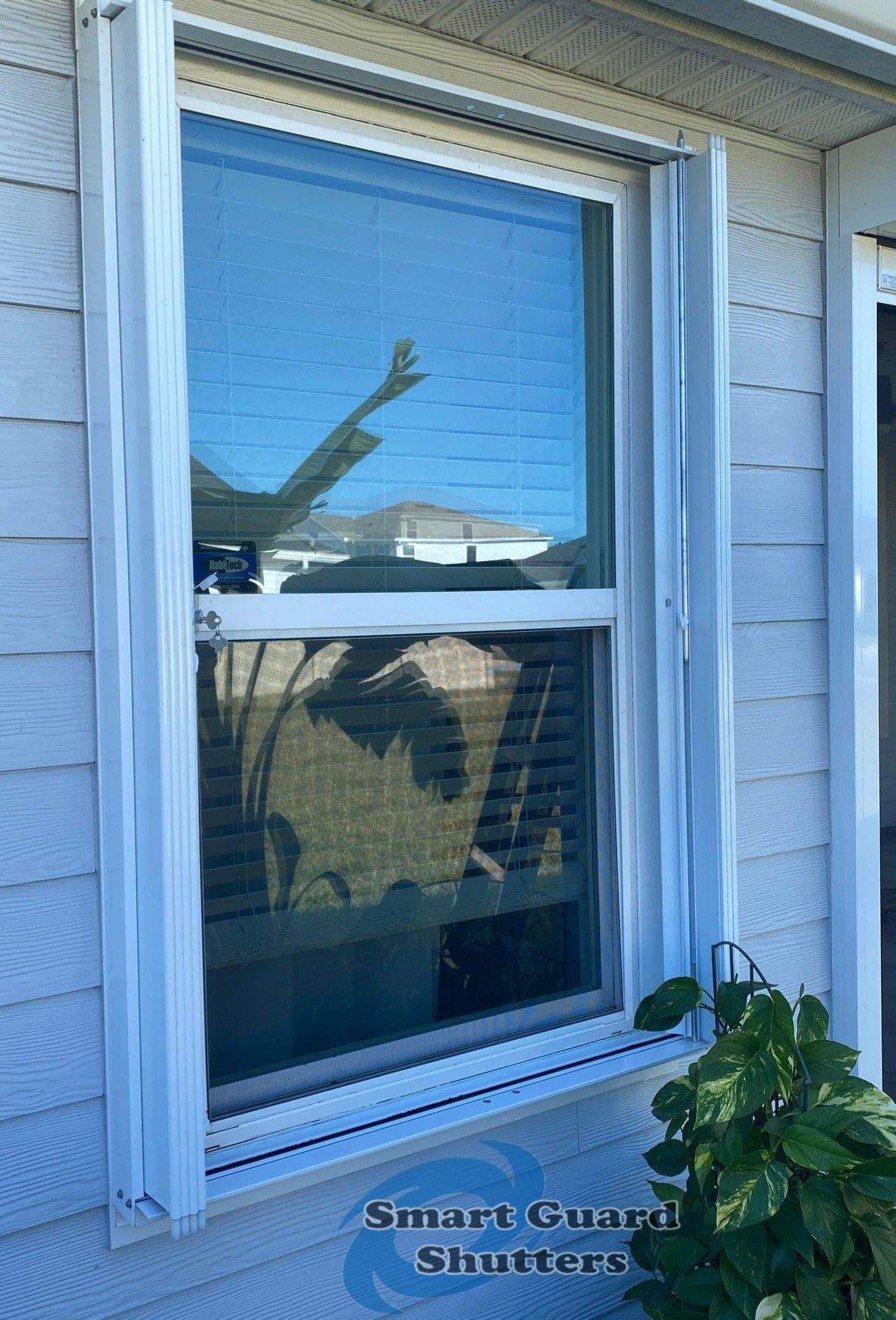 Hurricane Protection in White by Smart Guard Shutters