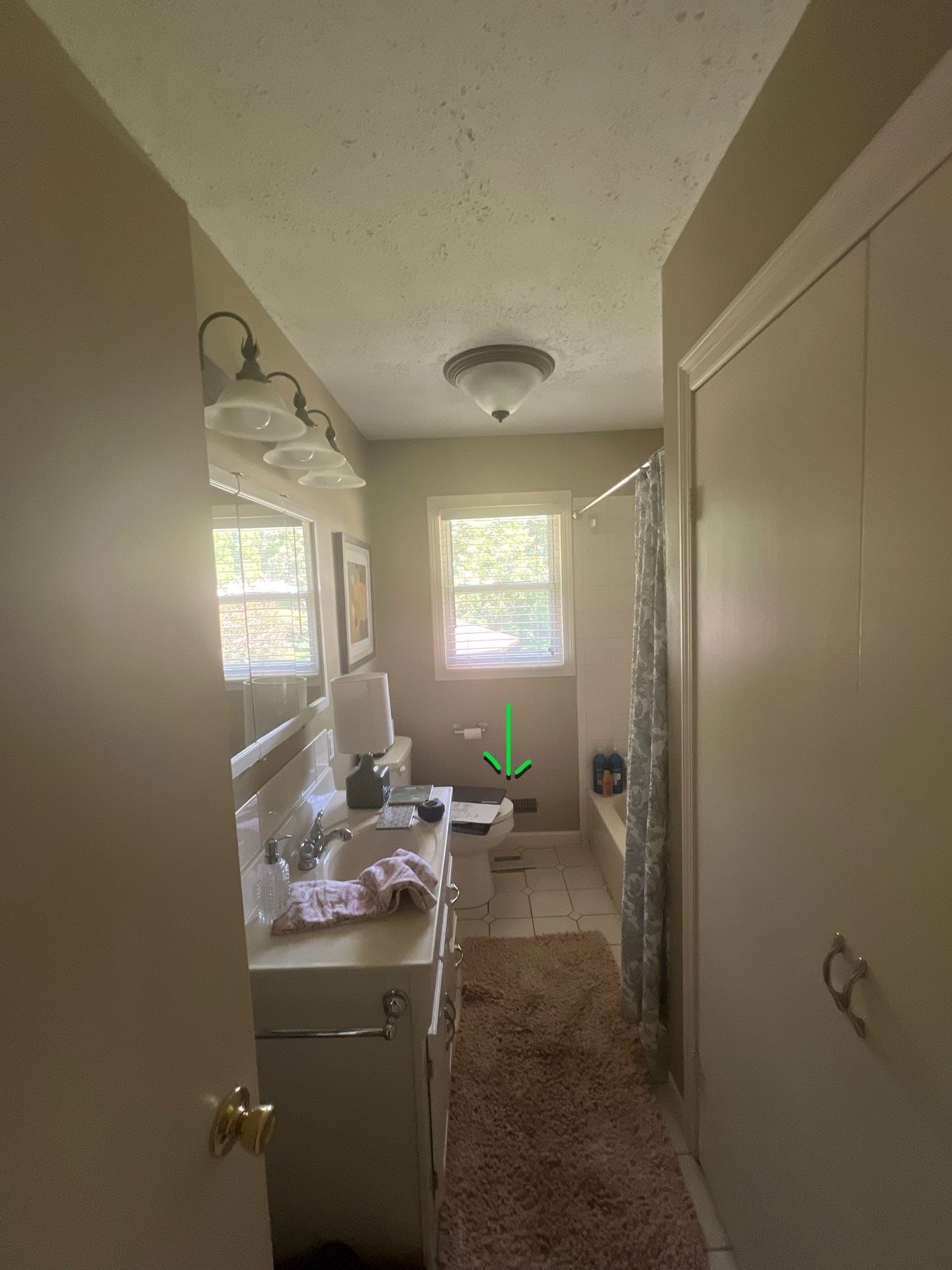 Full bathroom with custom tile by The Shower Company