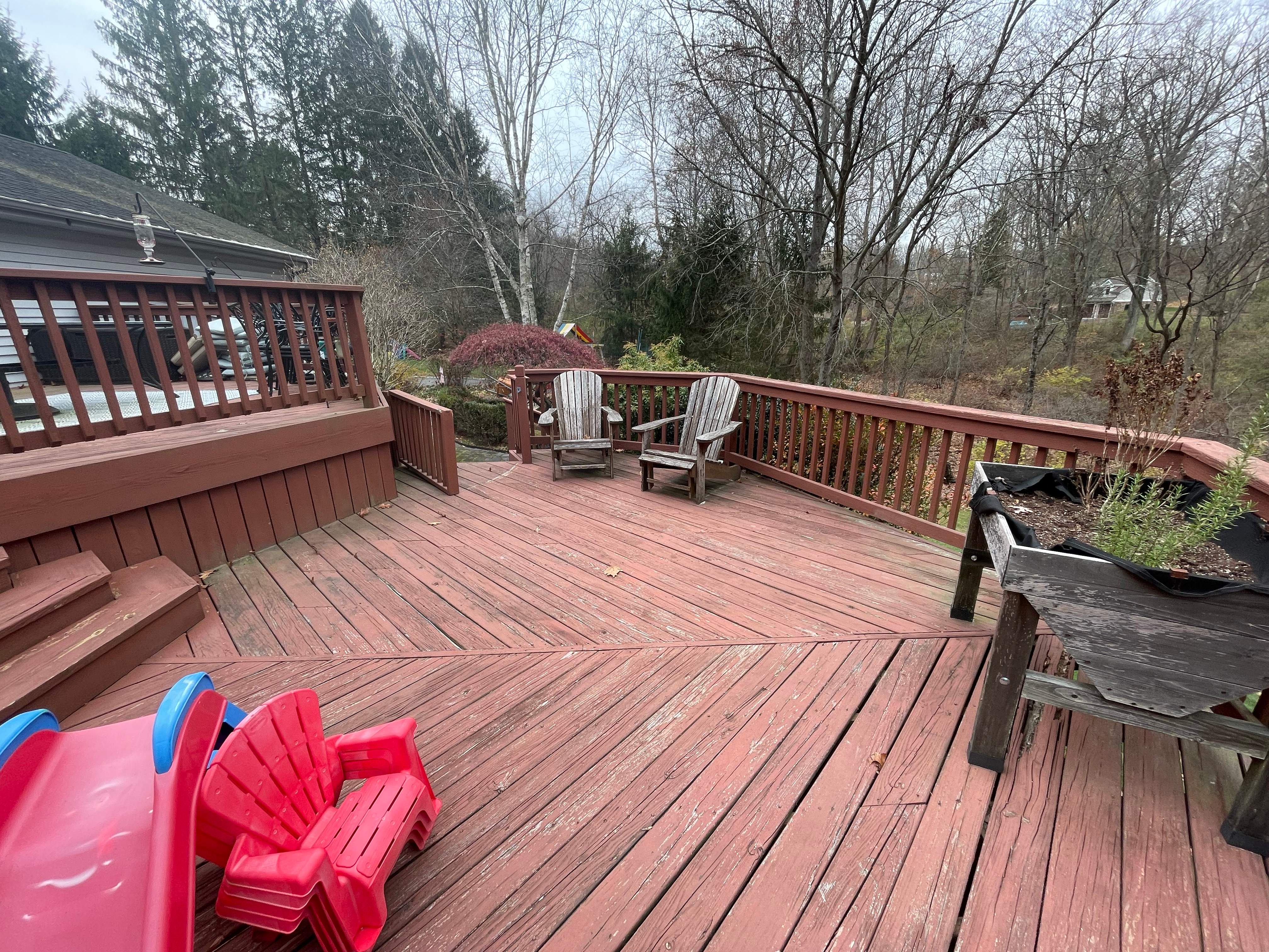 New Deck using Deckorators  decking and vinyl railings by deck guardian