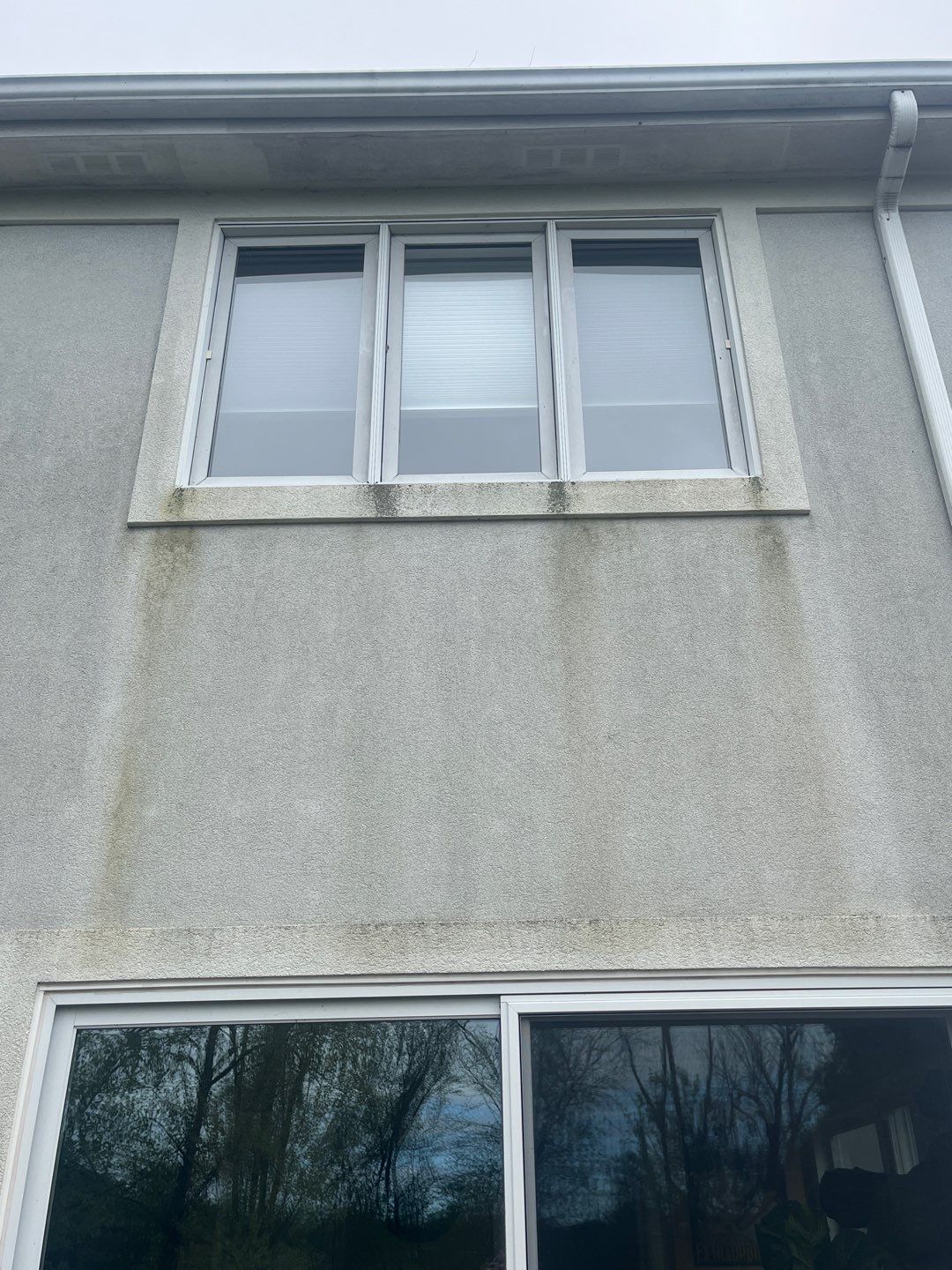 dryvit using Algaecide, soft wash soap by Northern Power Washing LLC.