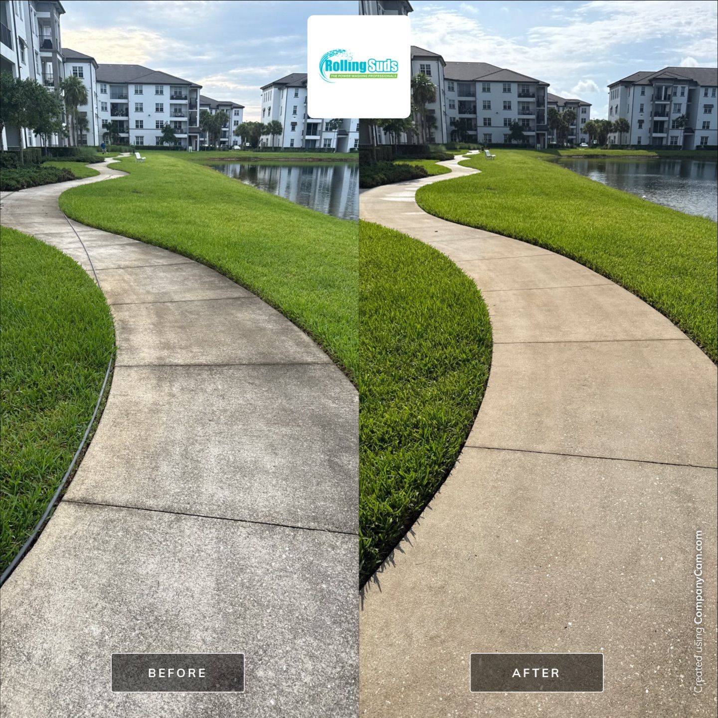 Apartment Flat Work by Rolling Suds Power Washing of Naples - Fort Myers