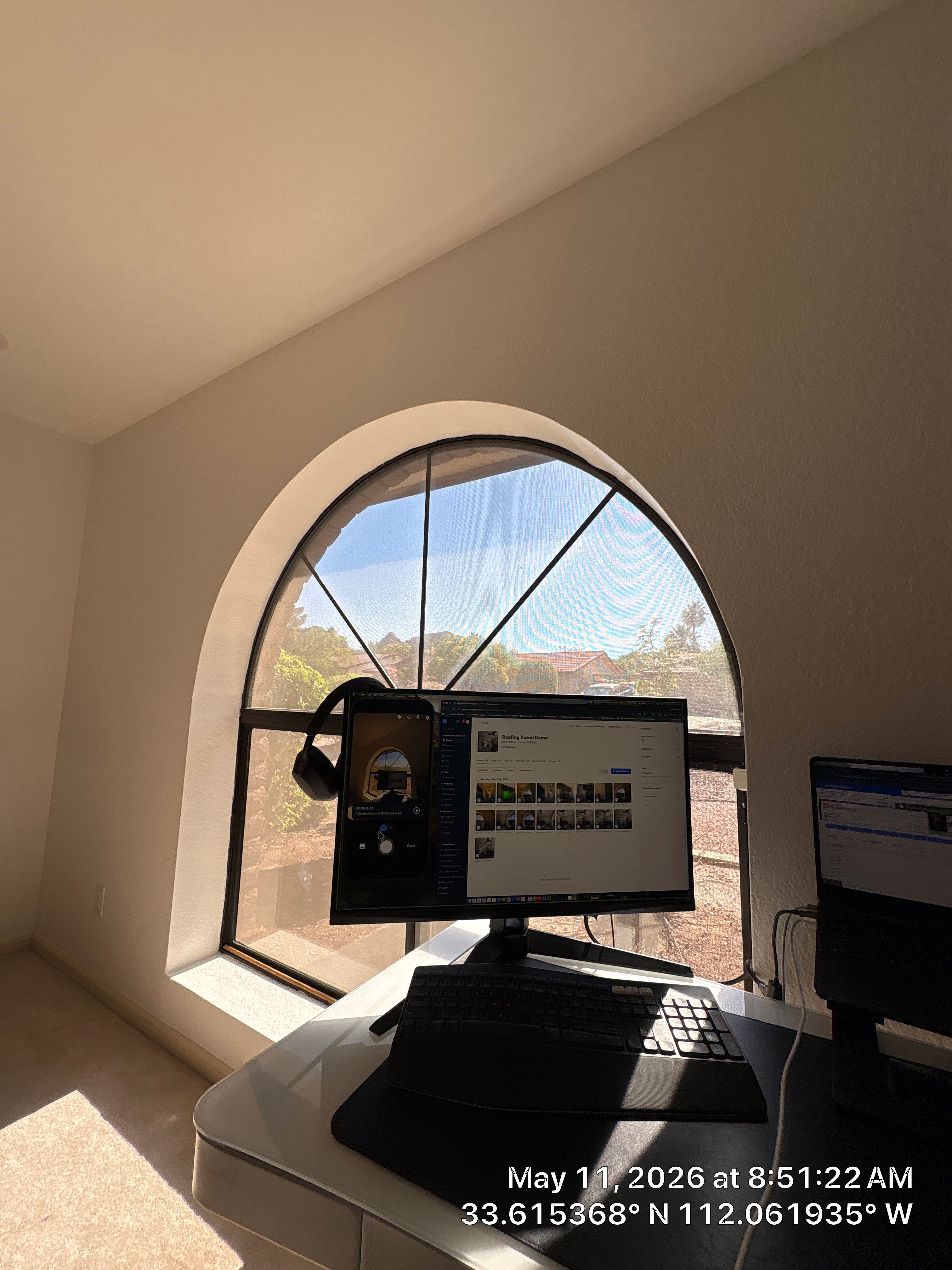 Modern Home Office Renovation and Media Wall Installation in Phoenix by CompanyCam Sales Demo