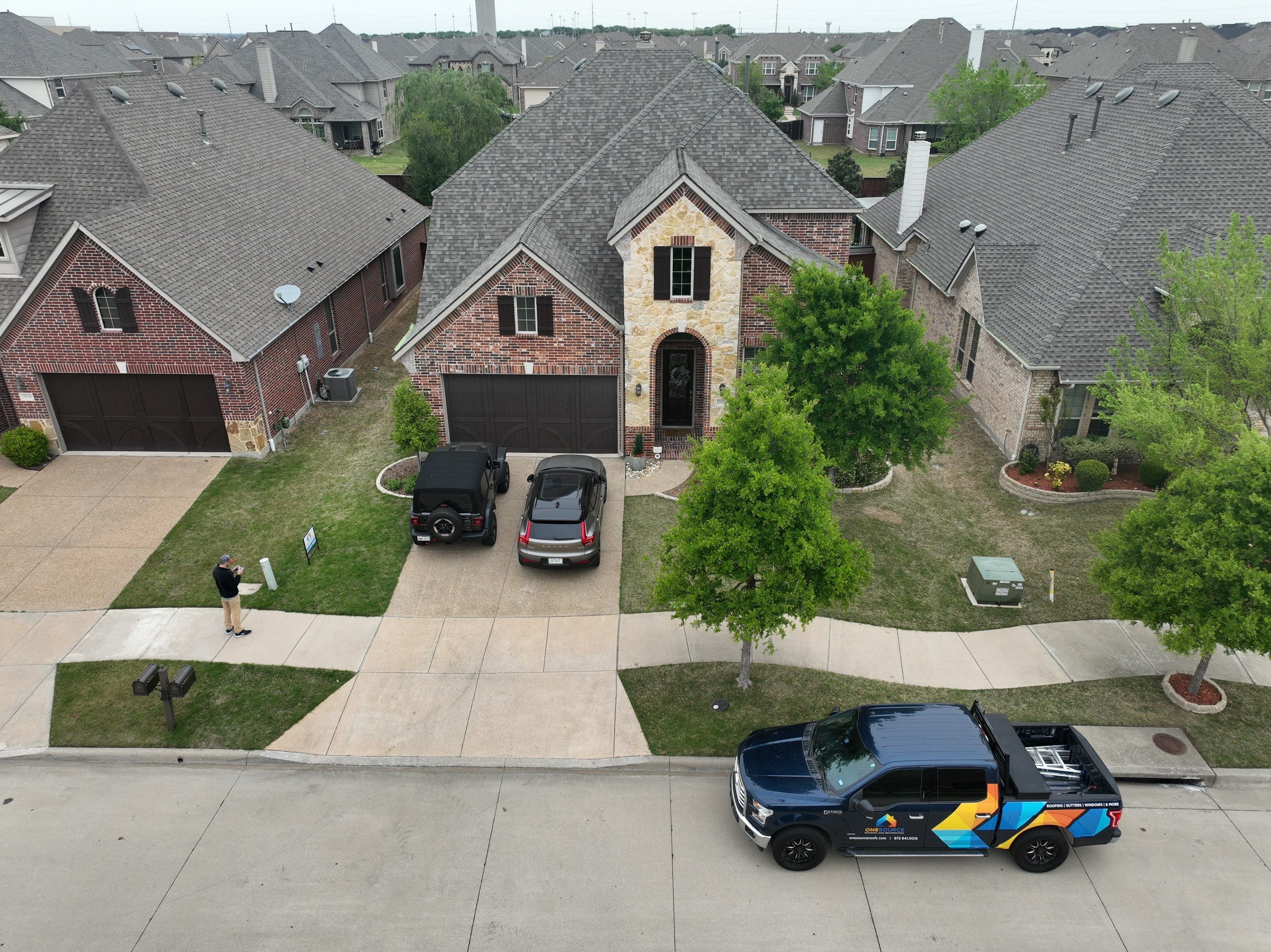 Residential Roofing Installation using CertainTeed Landmark MaxDef Weathered Wood by OneSource Roofing and Restoration