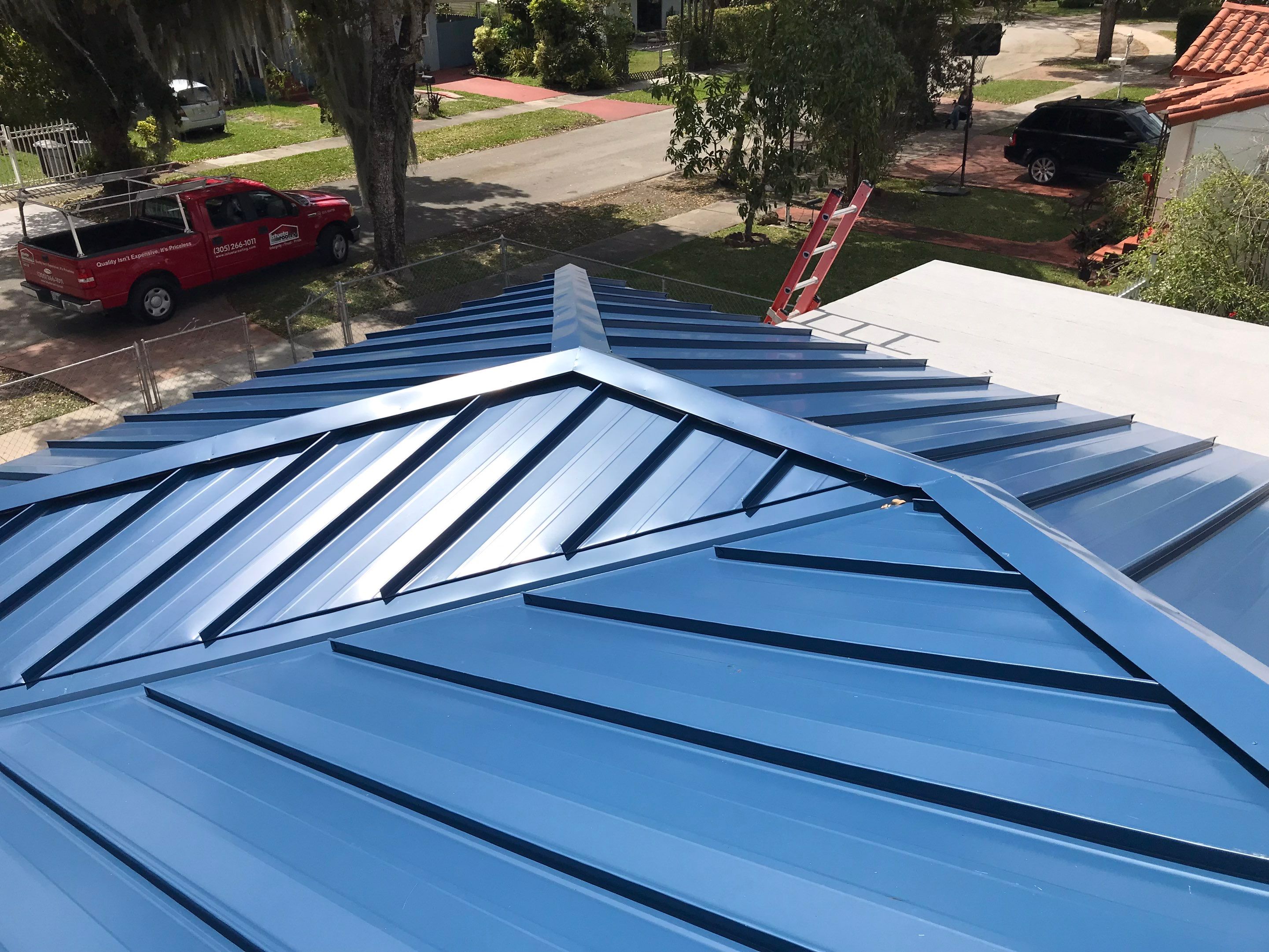 Metal Roof - Galvalume Regal Blue by Istueta Roofing