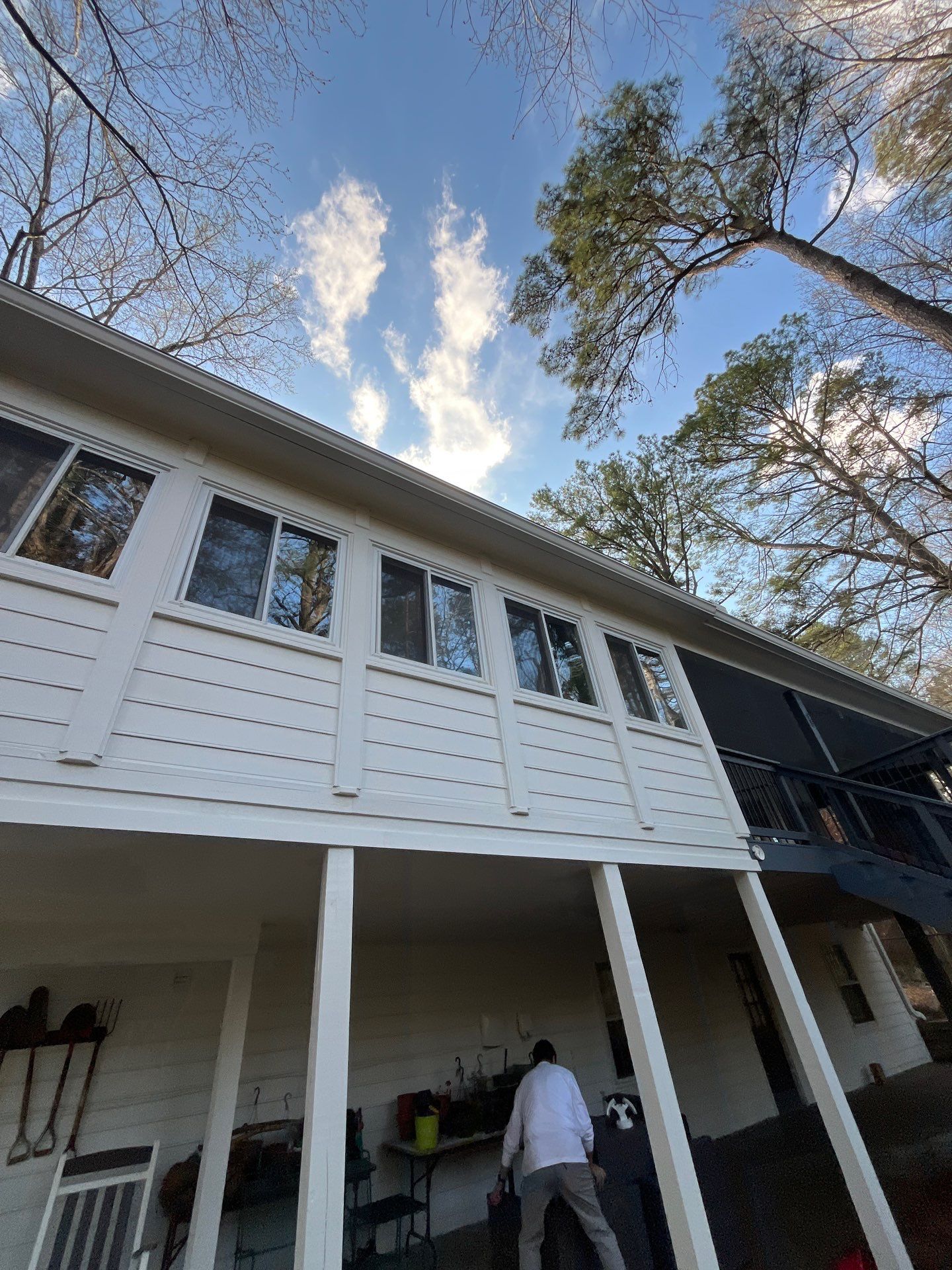 Marietta James Hardie Siding Installation, Rotted Wood Replacement, Exterior Painting, and Deck Stain using Sherwin Williams SuperDeck SOLID Stain by Nelson Exteriors