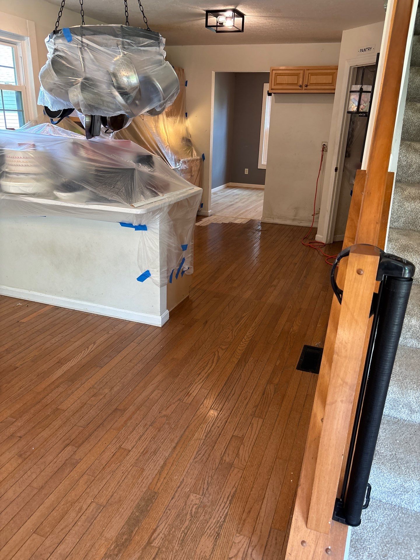 Natural Oak Hardwood Installation and Refinishing in Florence, Kentucky by Footprints Floors Kentucky