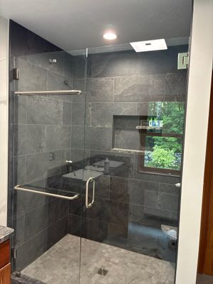 Bathroom Remodel using Tempered Shower Glass