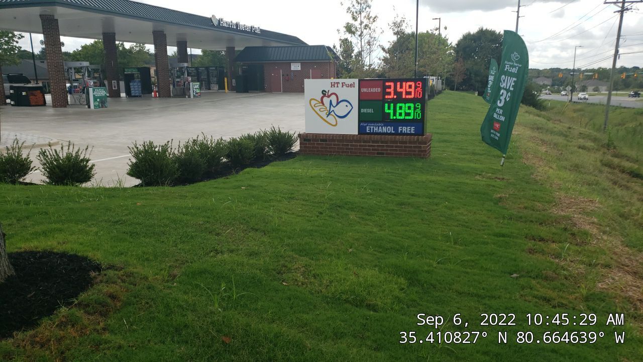 Commercial Landscaping Harris Teeter Fuel Station by Carolina-Metro Landscape, Inc