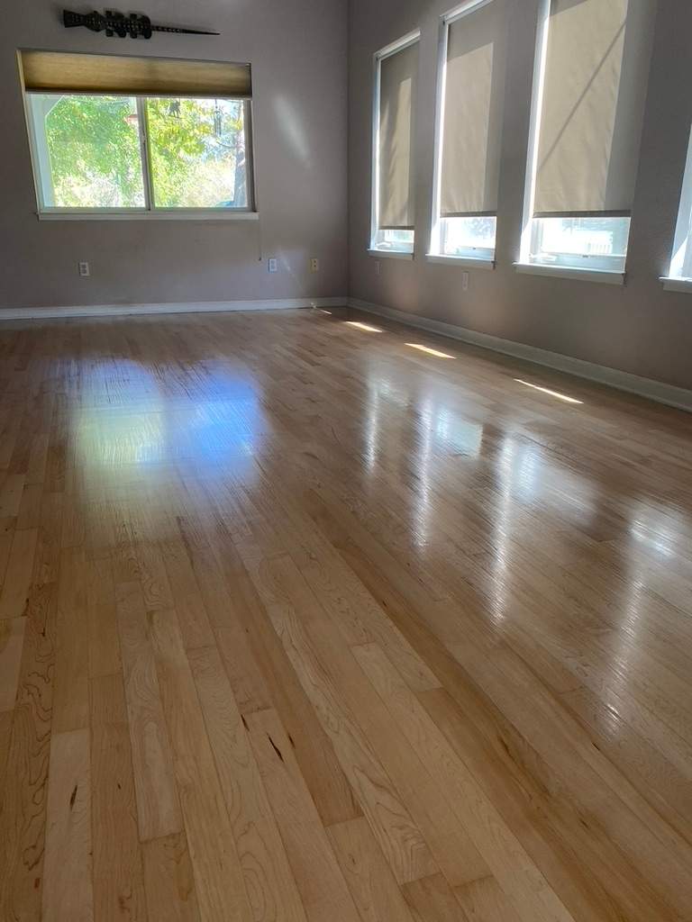 Former Gym Floors Refinished in Newcastle Residential Home by Footprints Floors South Sacramento