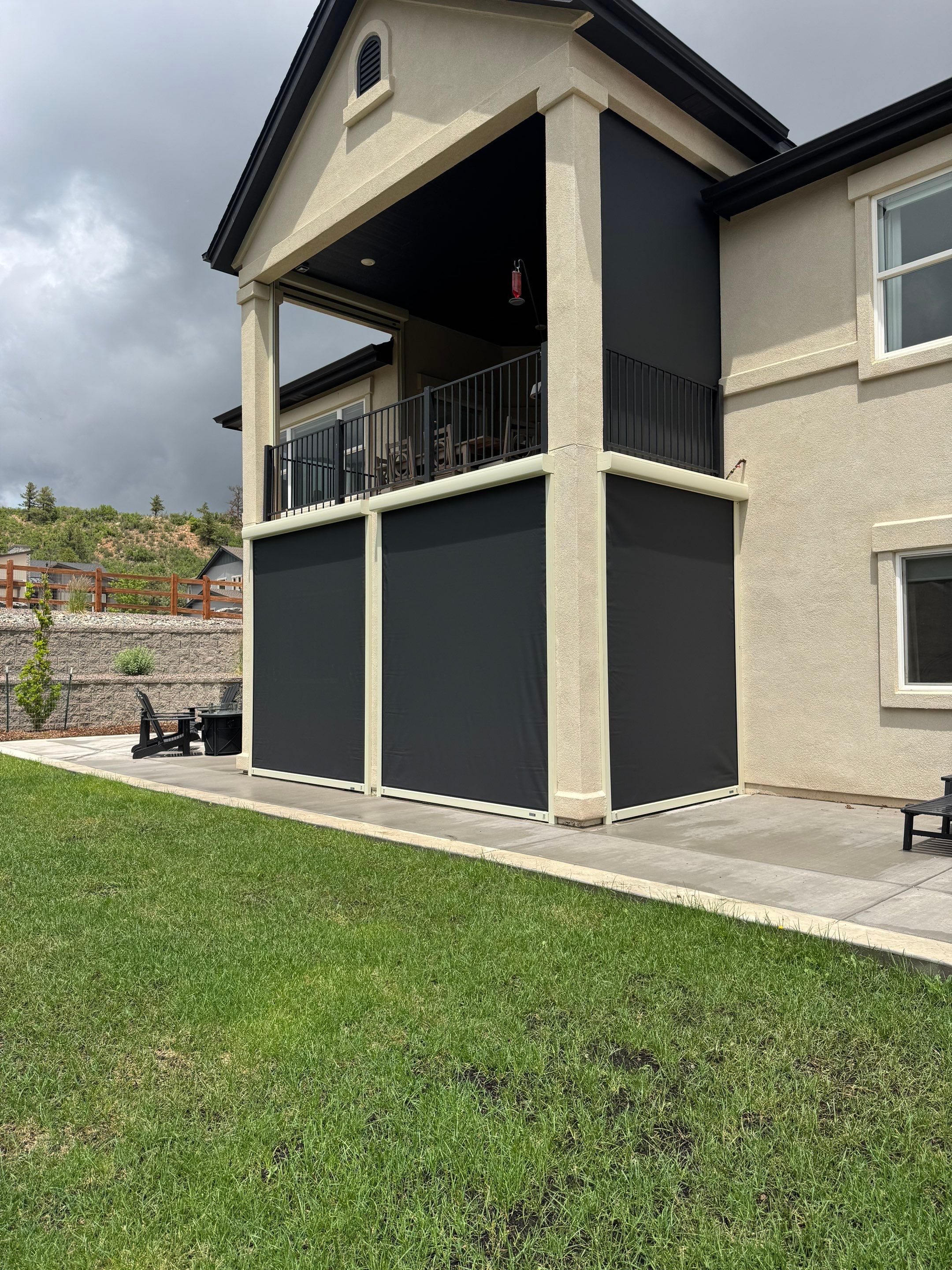 Motorized Screens using Progressive MagnaTrack Screens by Outdoor Solutions Colorado