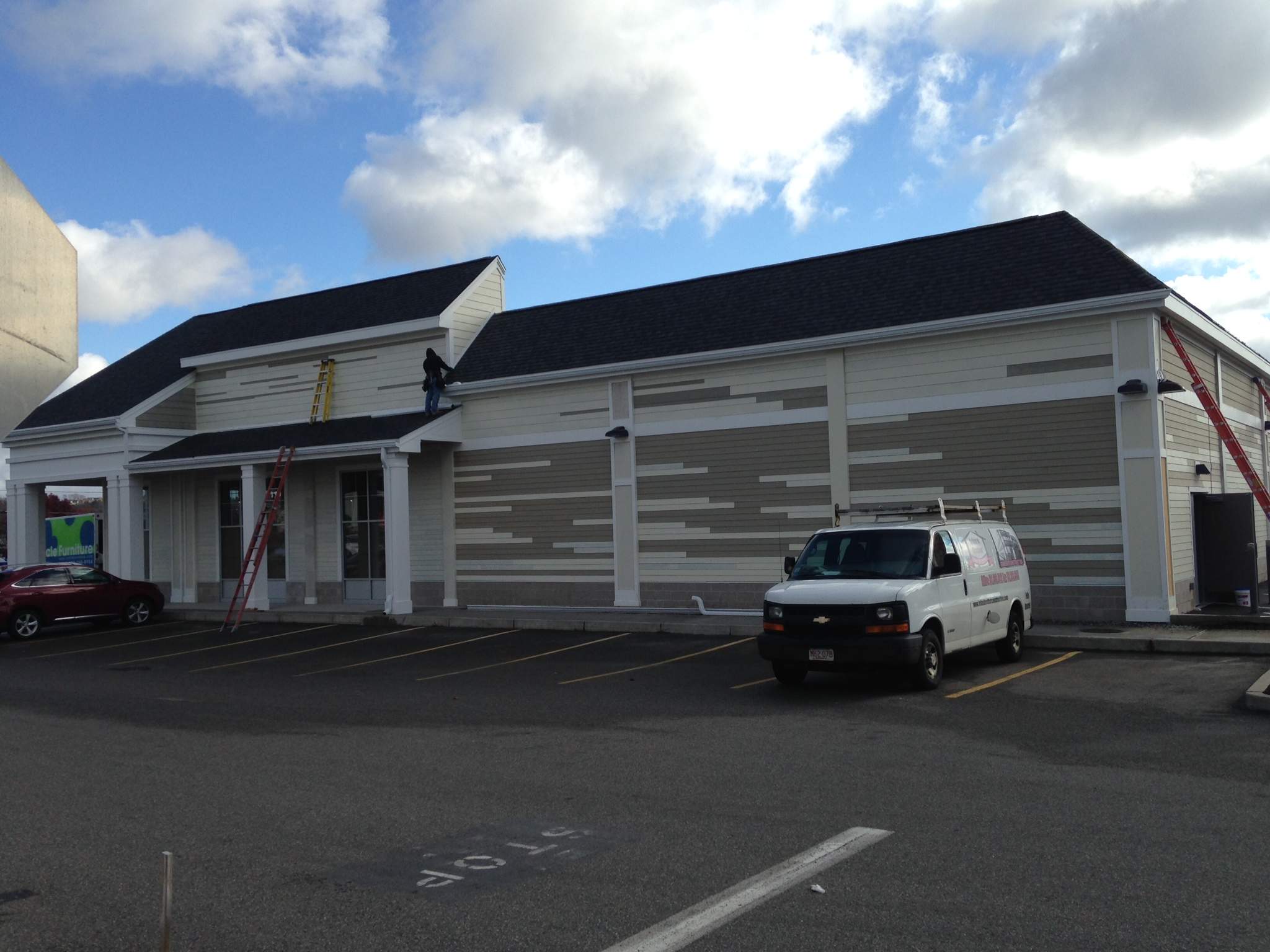 Gutter Pro on the job in Middleton, MA by Gutter Pro Enterprises