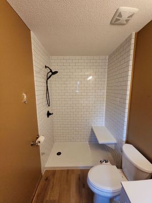 Bathroom Remodel using Luxury Vinyl Plank