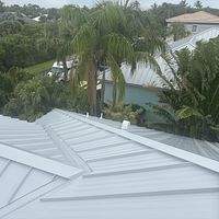 .032 Aluminum 1.5" Mechanical Seam Regal White  by Total Roofing System The Metal Roof Experts
