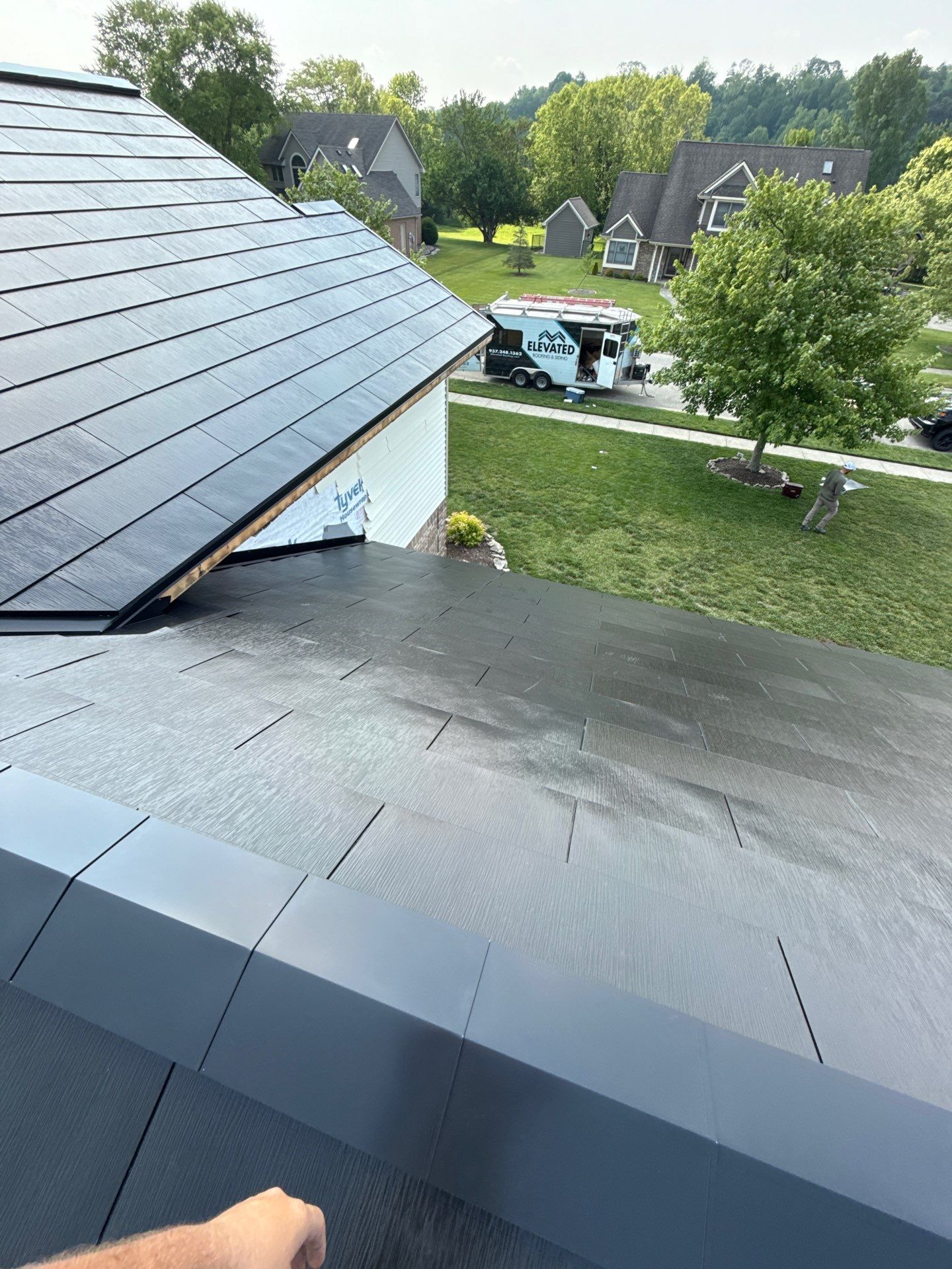 Tesla Solar Roof in Fairborn by Elevated Roofing and Siding