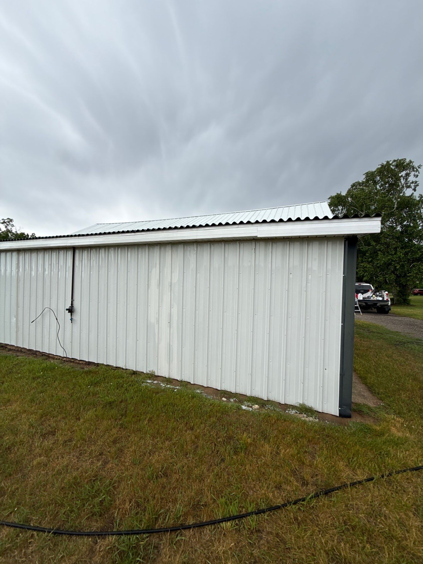 Exterior Painting and Trim Restoration for Mears Metal Buildings by Gordon Painting