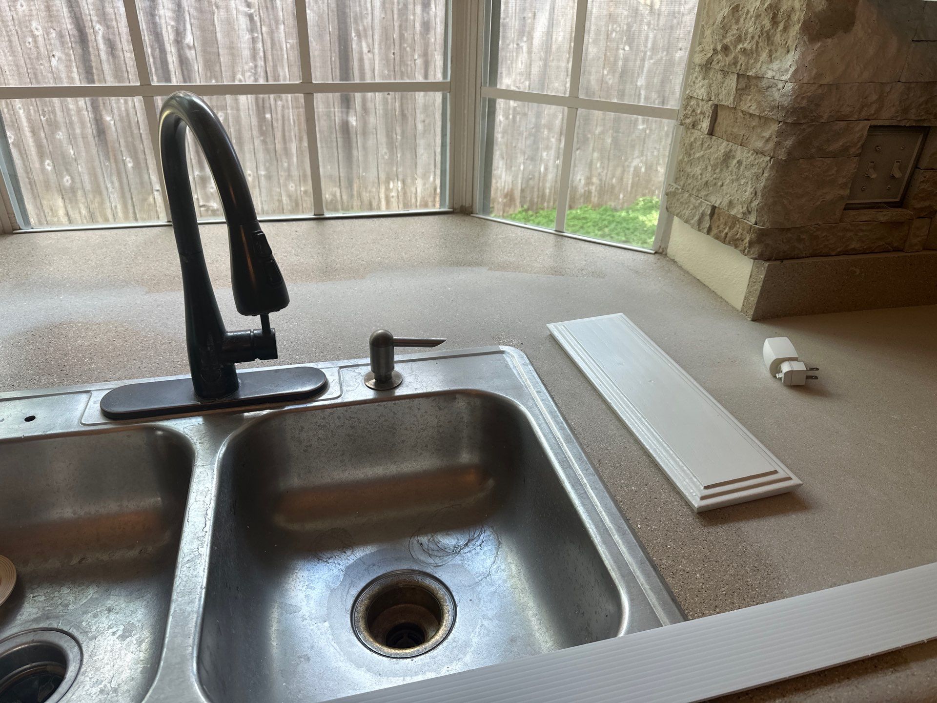 Removed the old stone bulky look for a new fresh upgrade with new Quartz countertops by Mena stone surfaces
